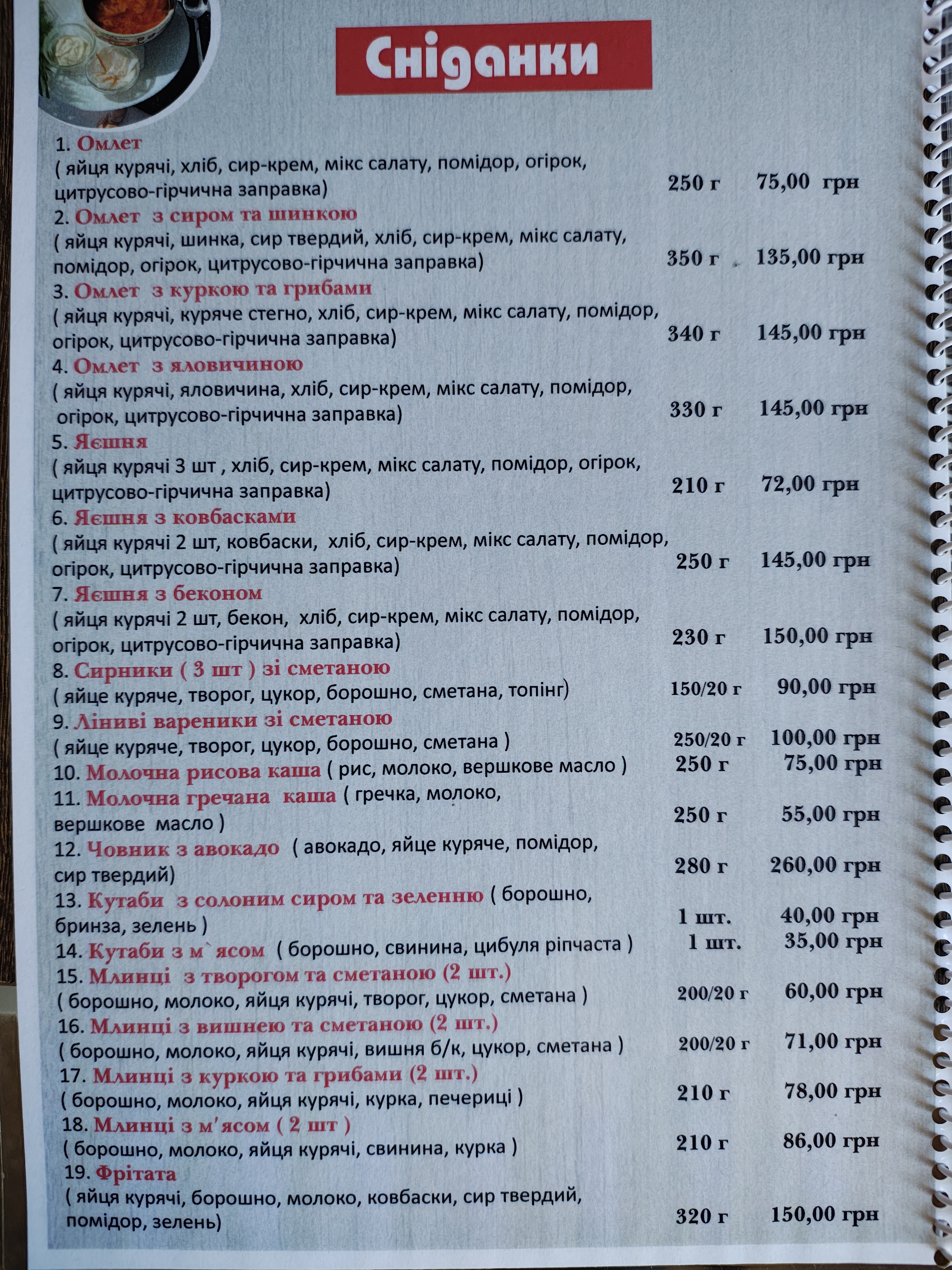 Hra Smakiv menu 12