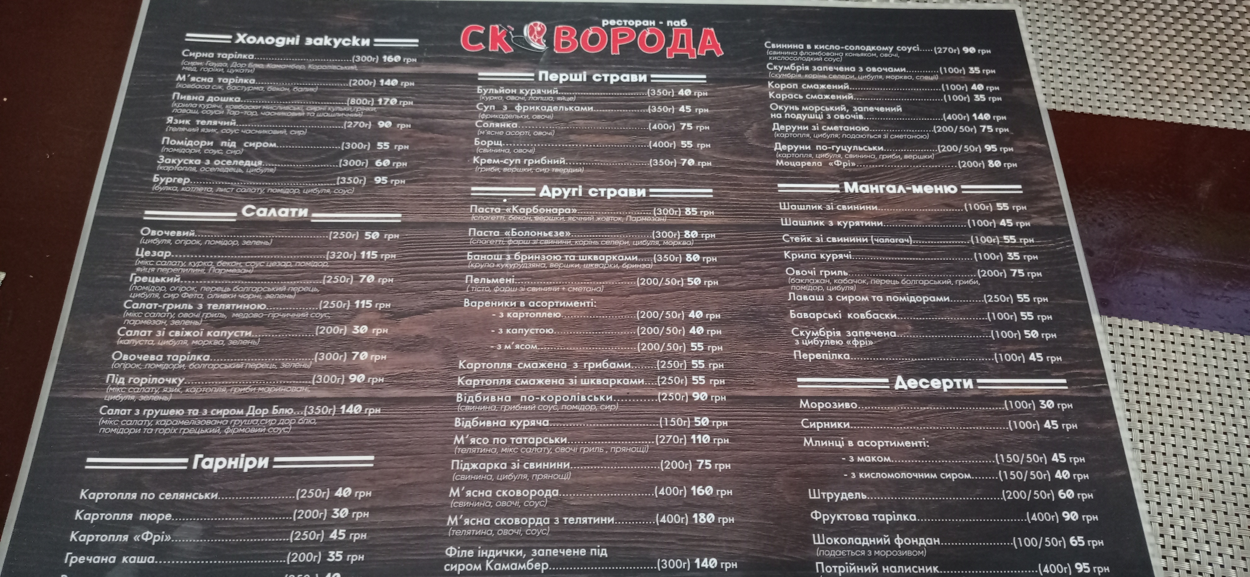 Pab-Restoran Skovoroda menu 6