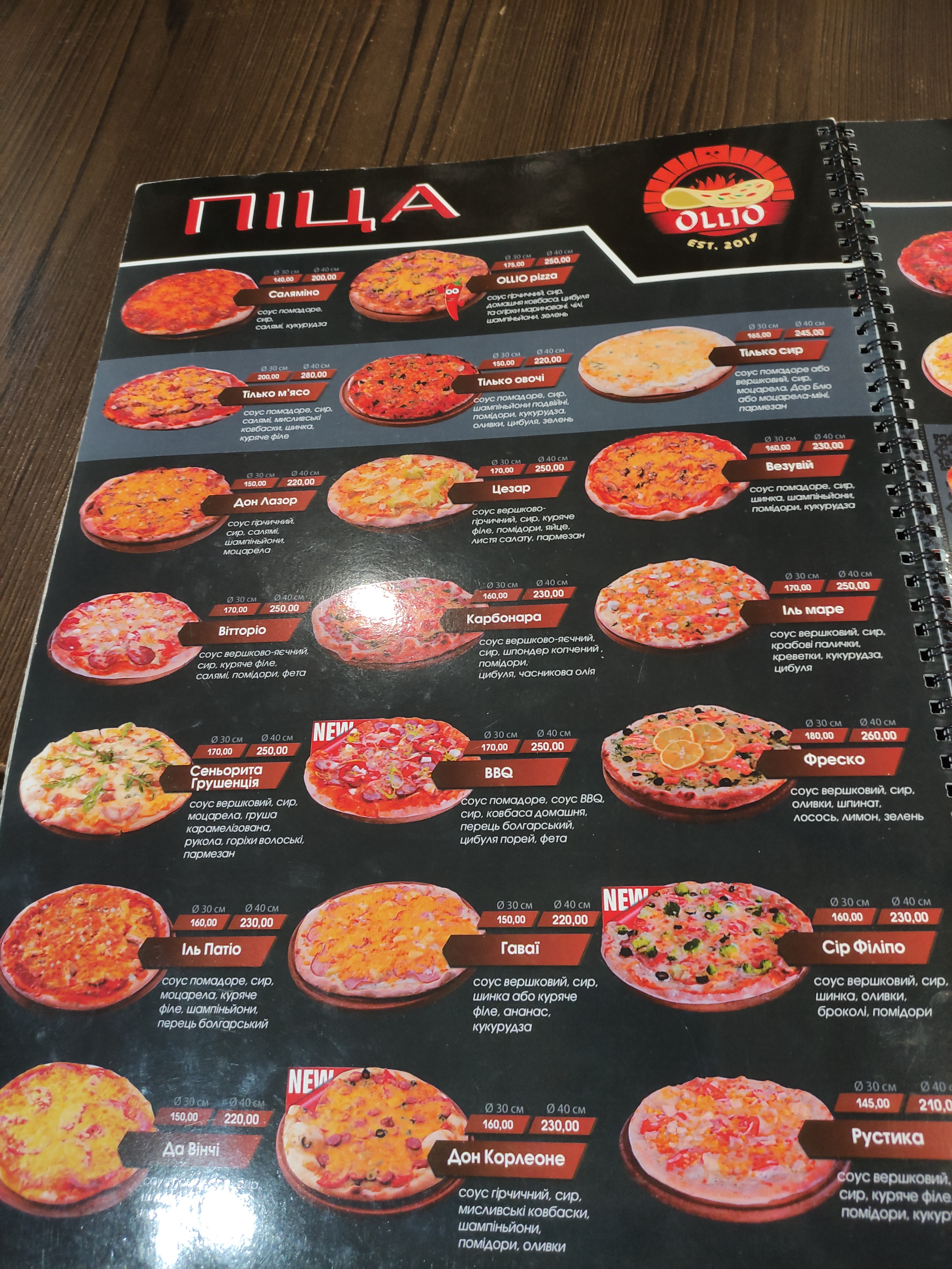 Pizzeria.ollio menu 3