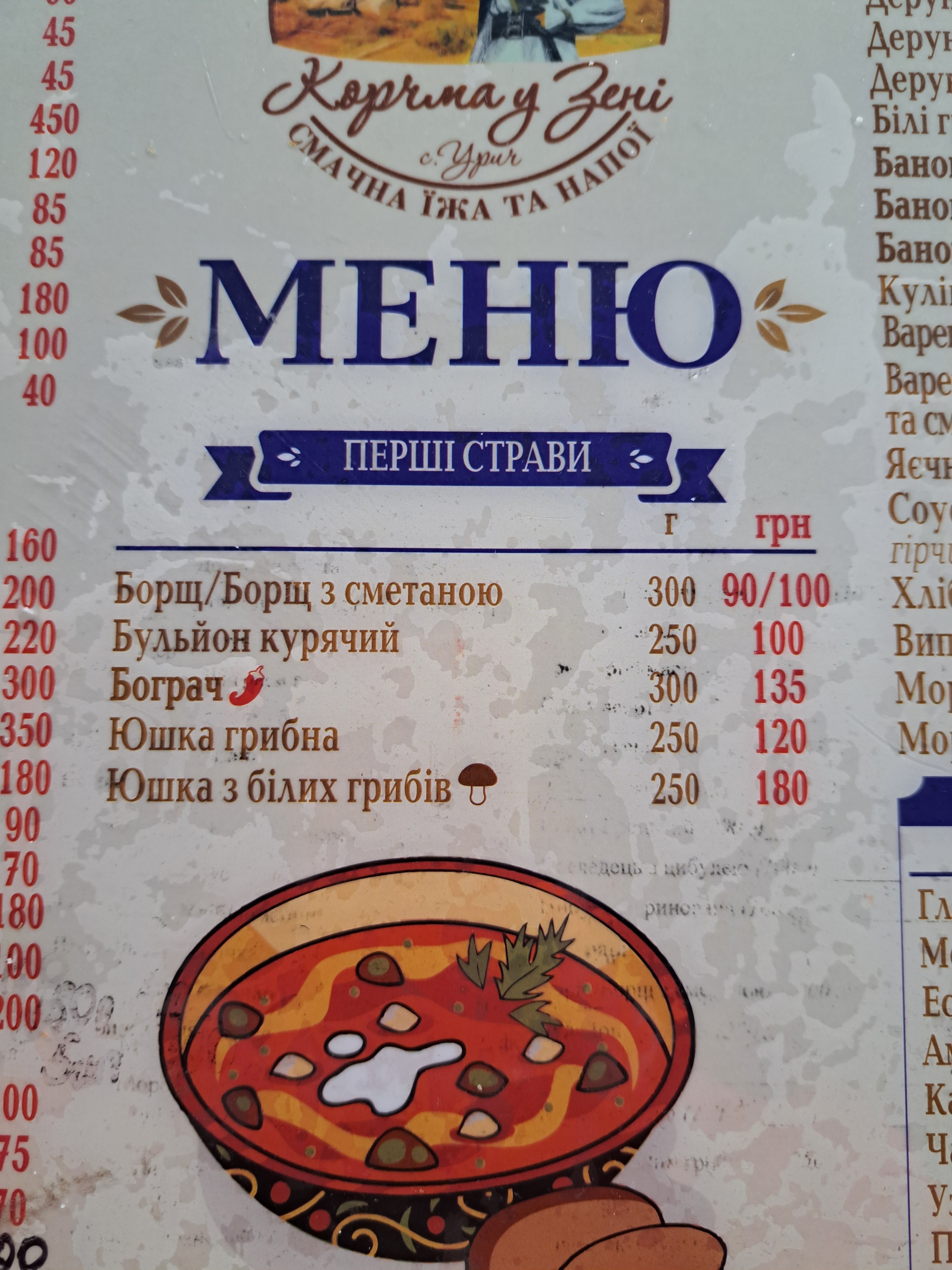 Korchma U Zeni menu 12