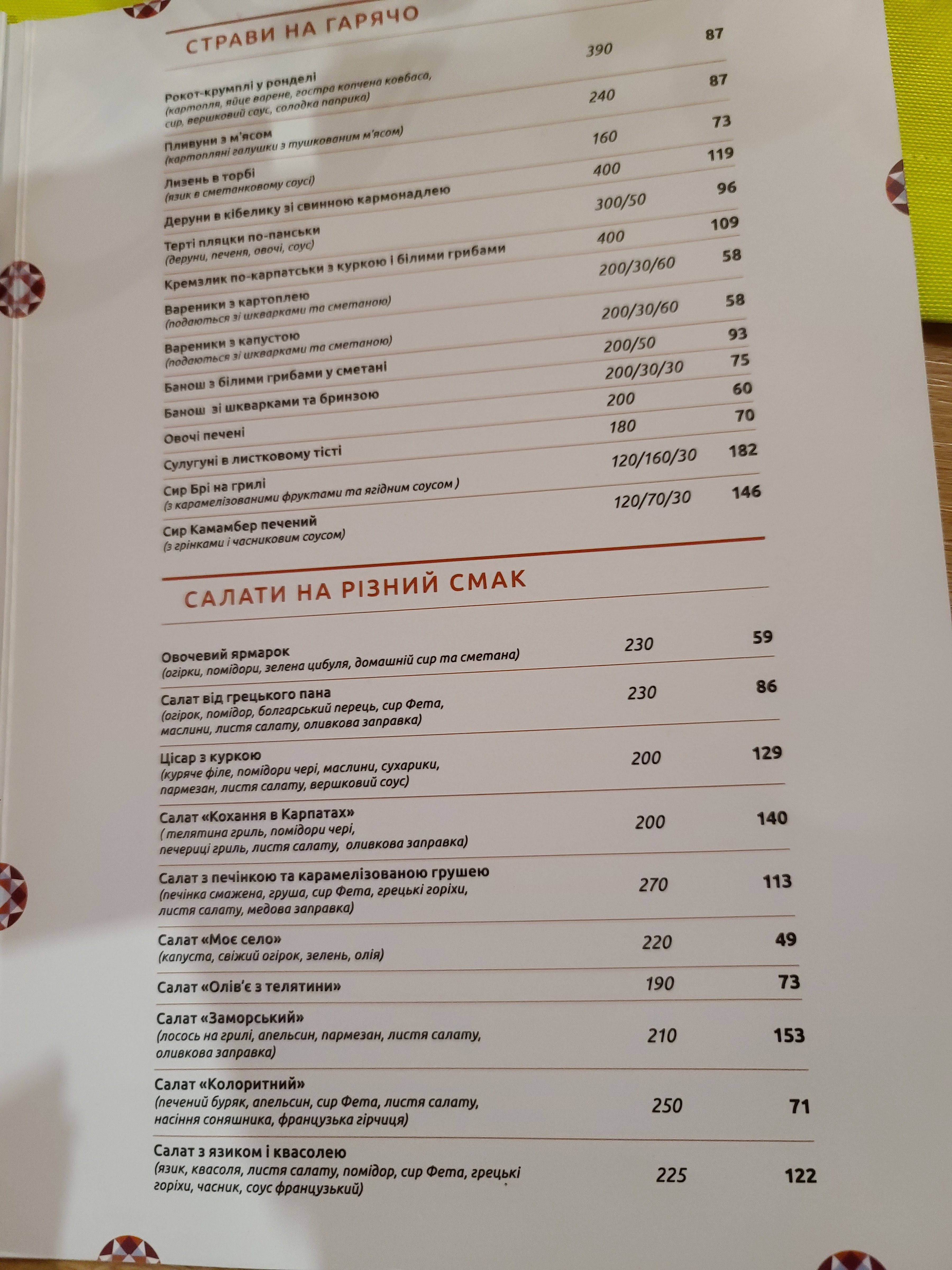 Restoratsiya Kufer menu 4