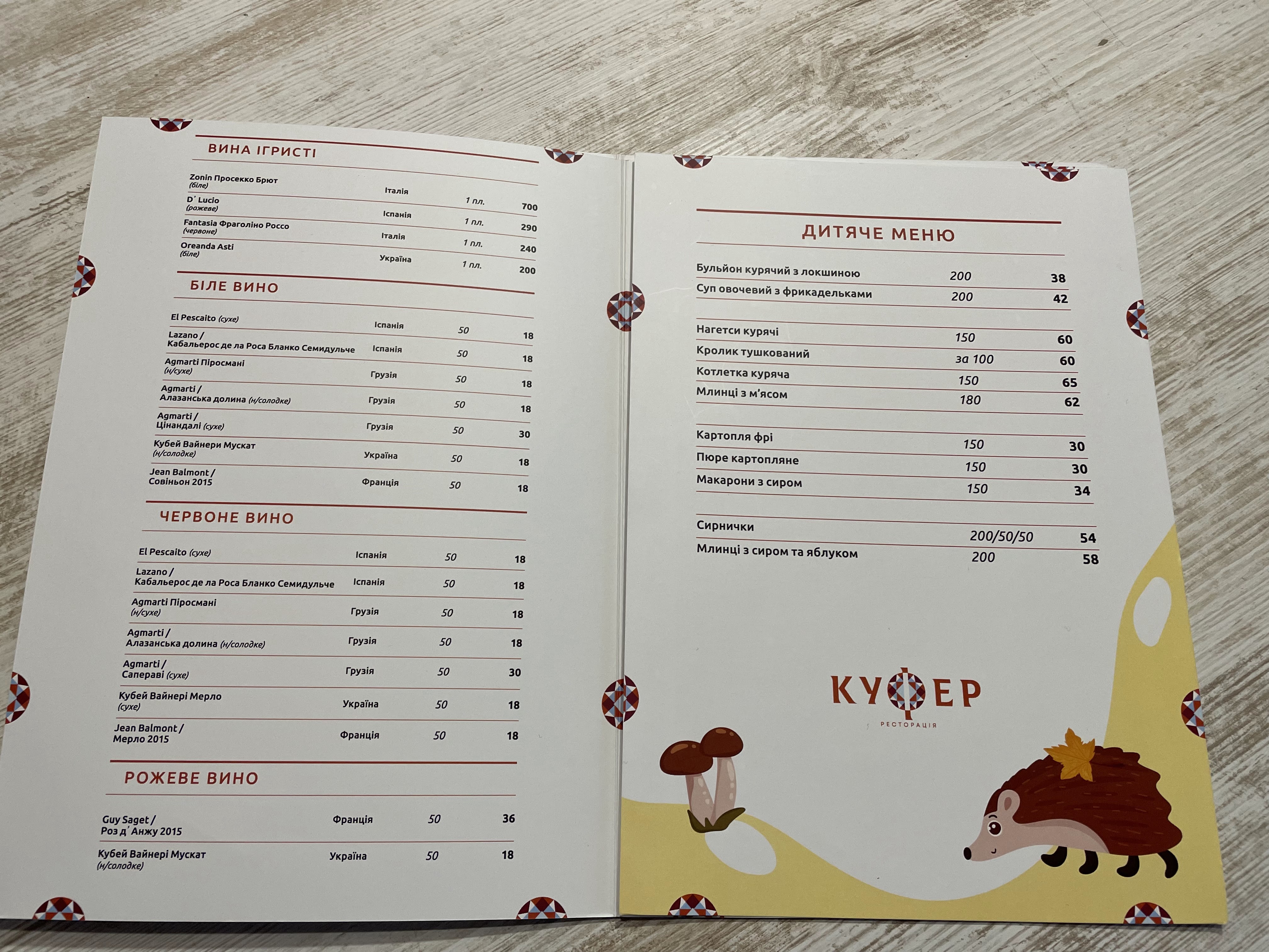 Restoratsiya Kufer menu 8