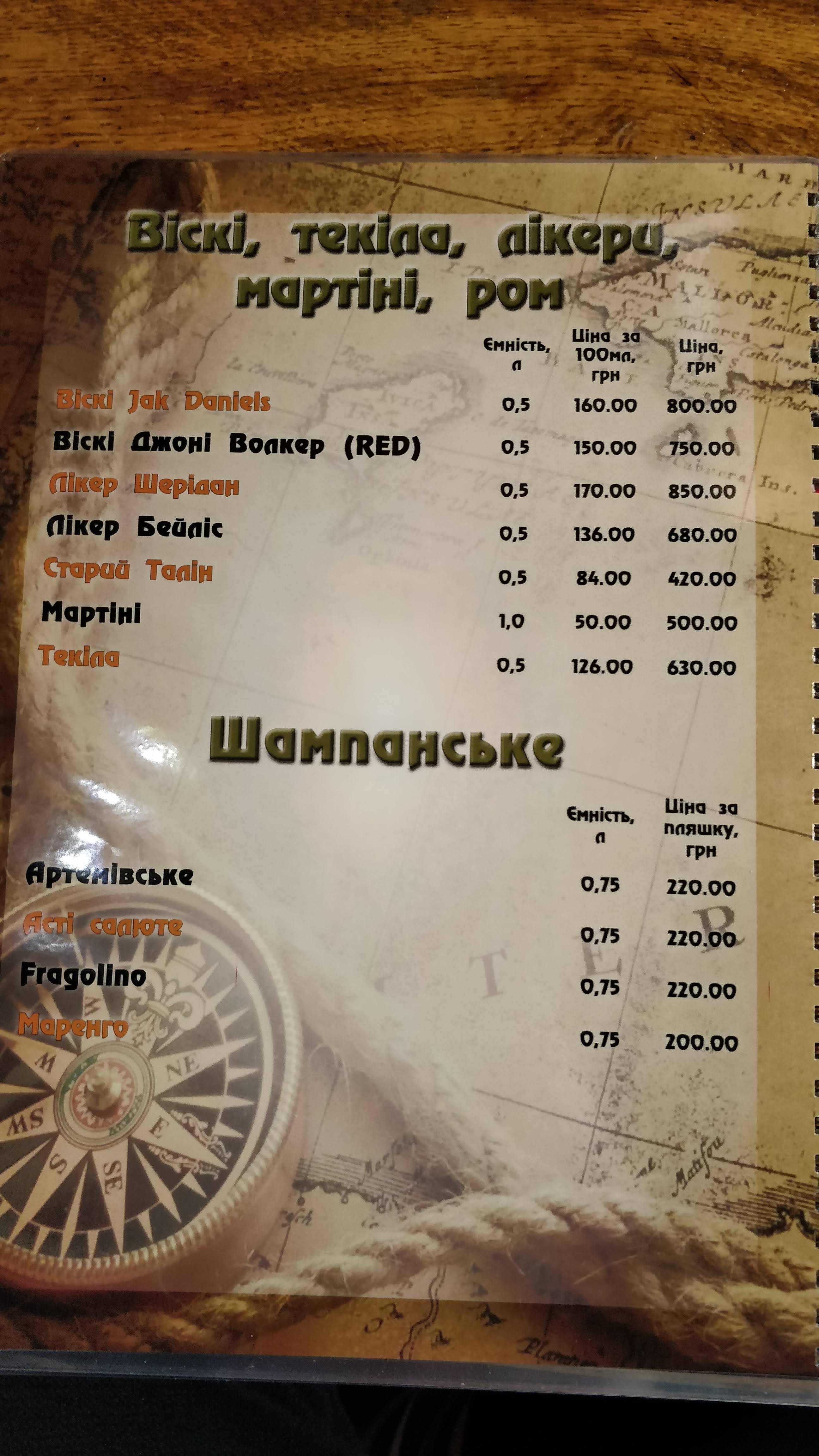 Mykhaylova Kolyba menu 12