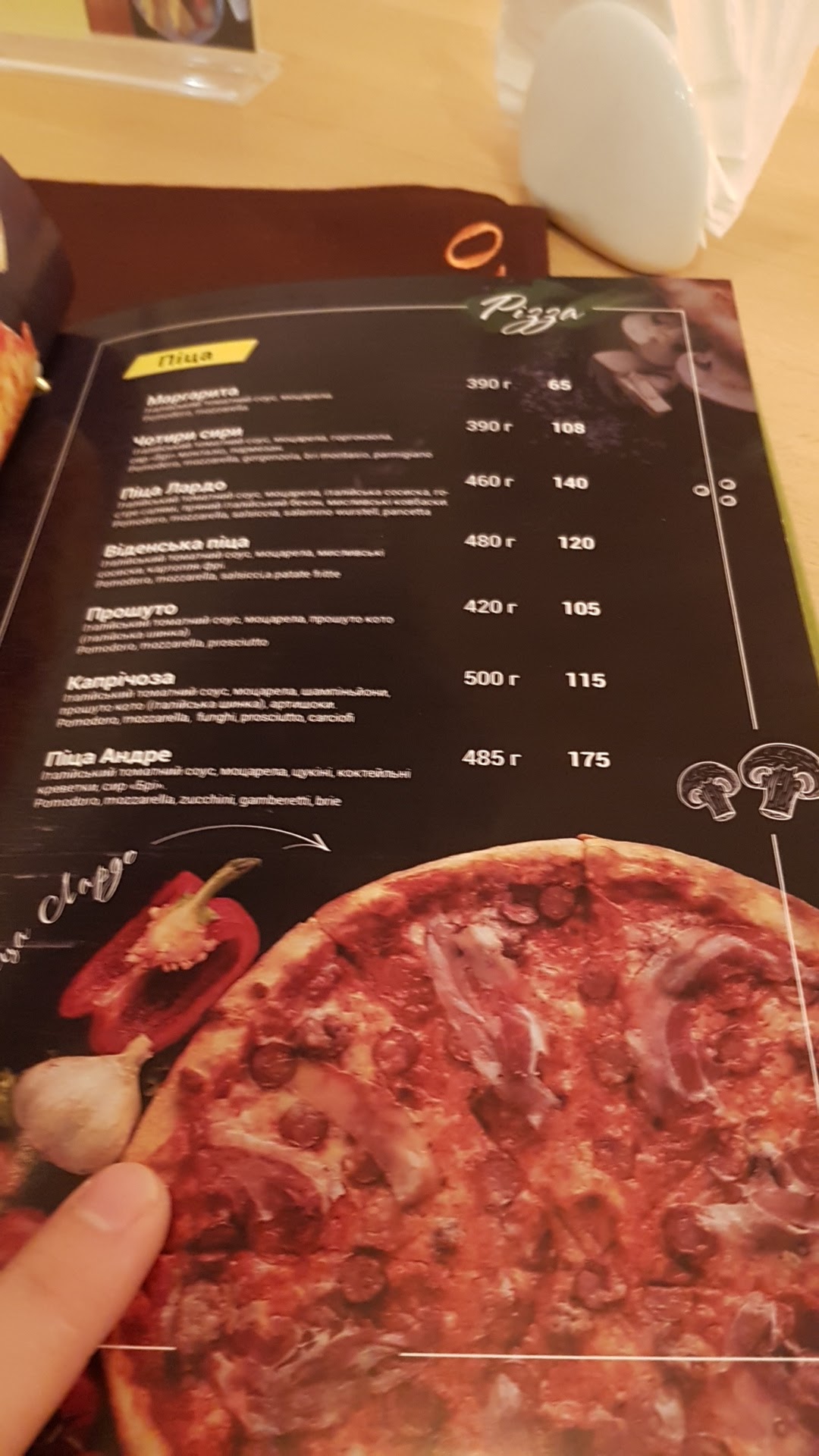 Giardino Italiano menu 2