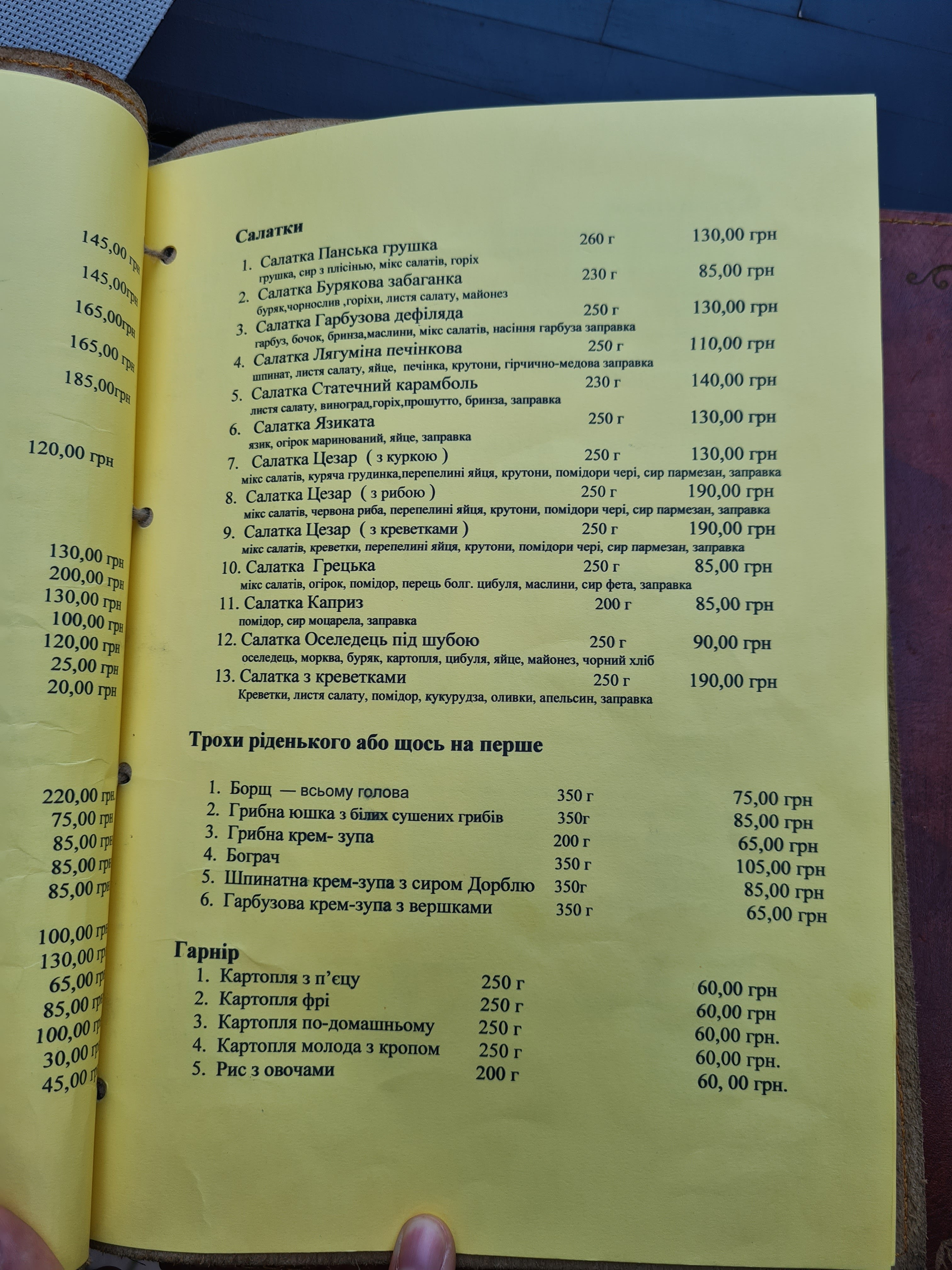 Restoran-Muzey Gendelʹ-Plyats menu 7