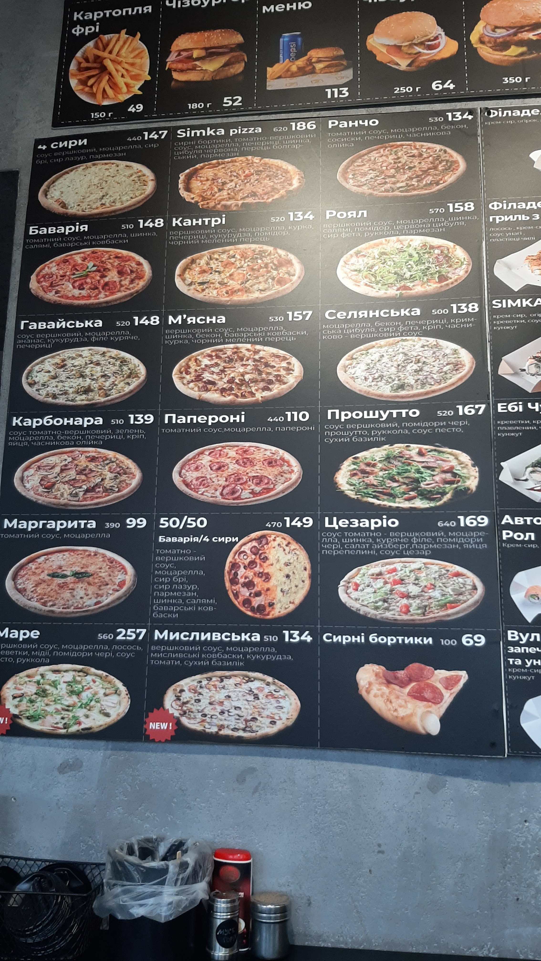 Сімка Піца Суші SIMKA PIZZA SUSHI вул.В.Великого menu 6