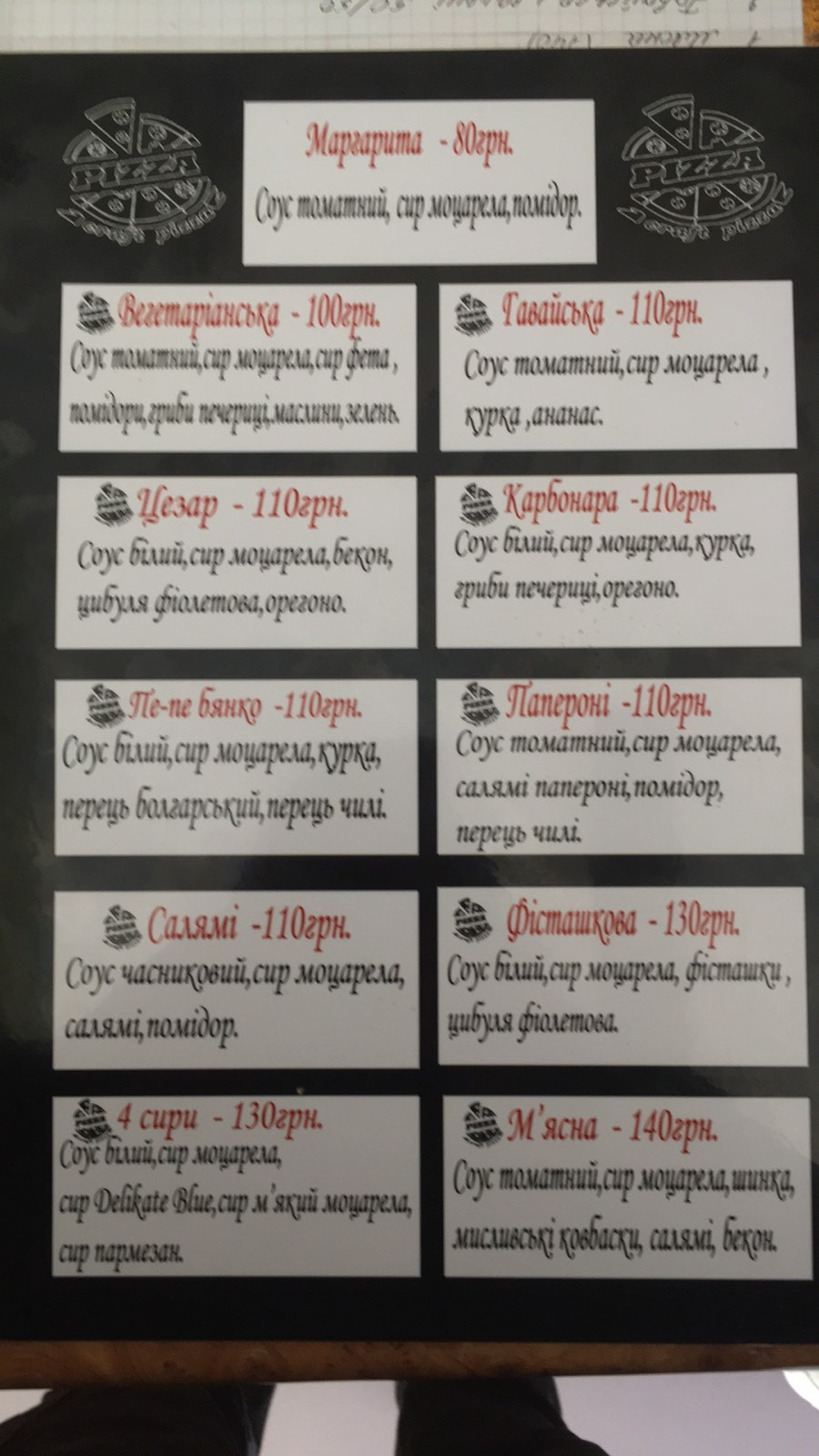 Kraft Pizza Піцца Ходорів menu 1