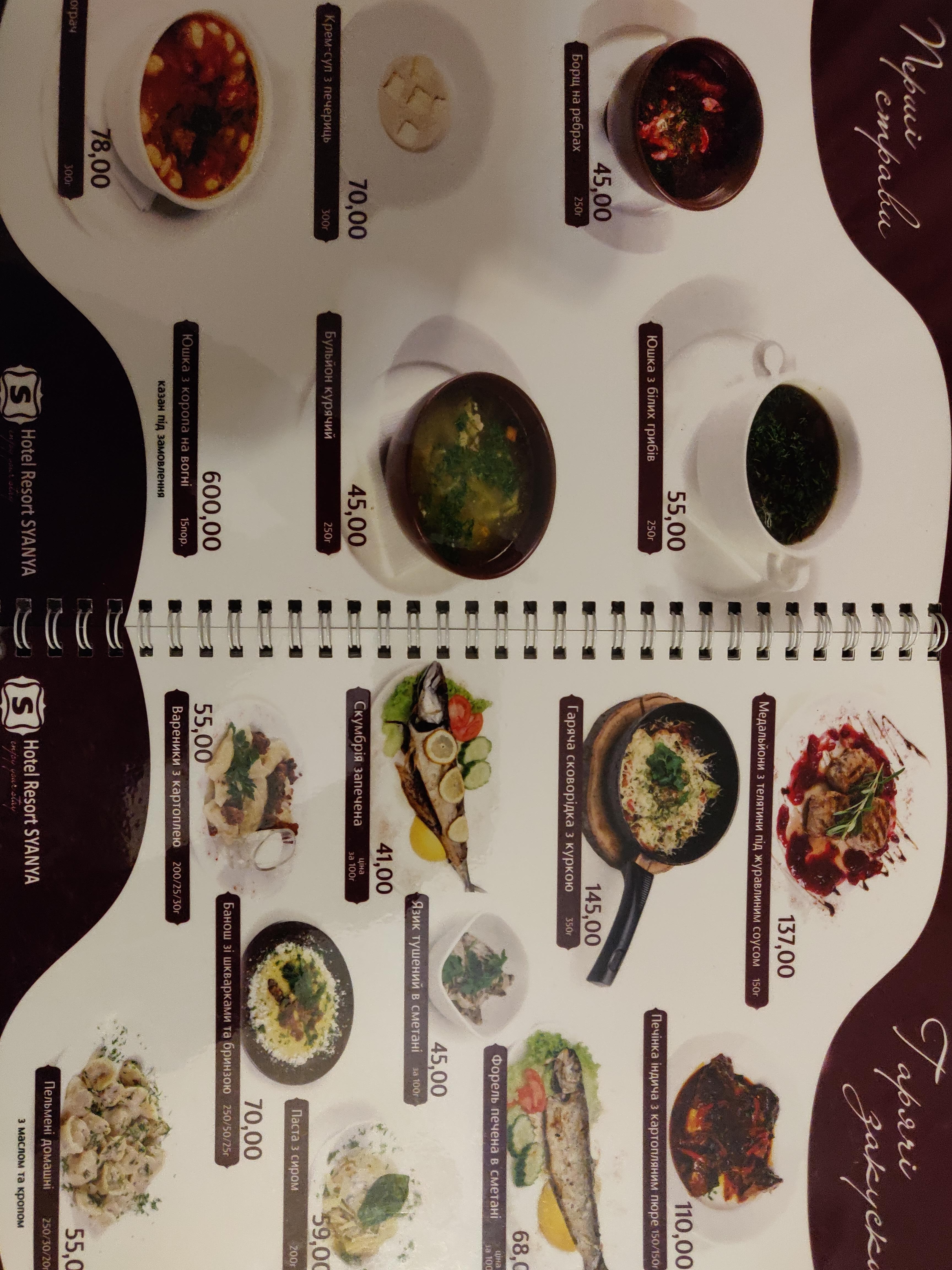 Syanya menu 12