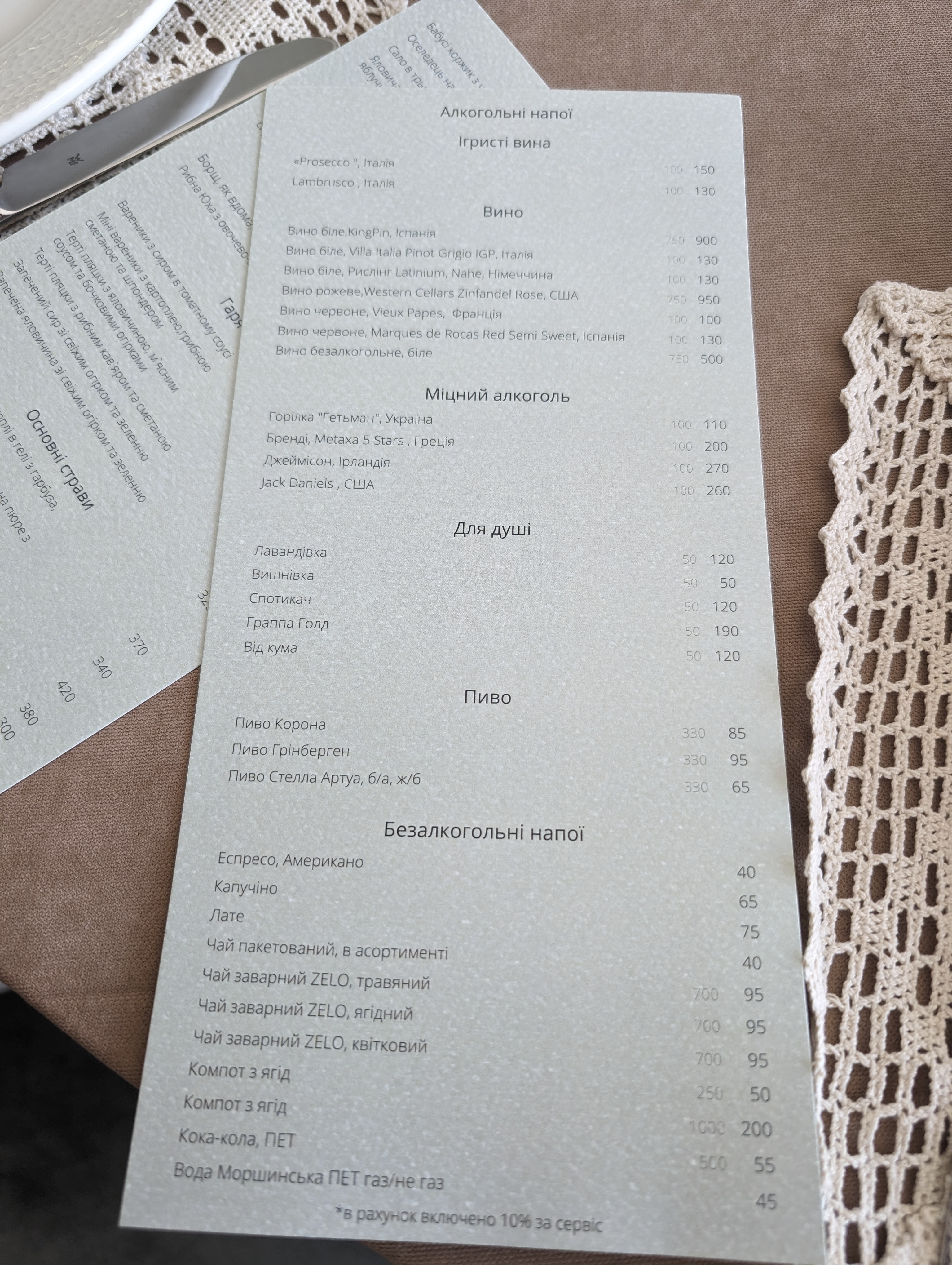 Сад / Garden - Простір для Ваших подій menu 1