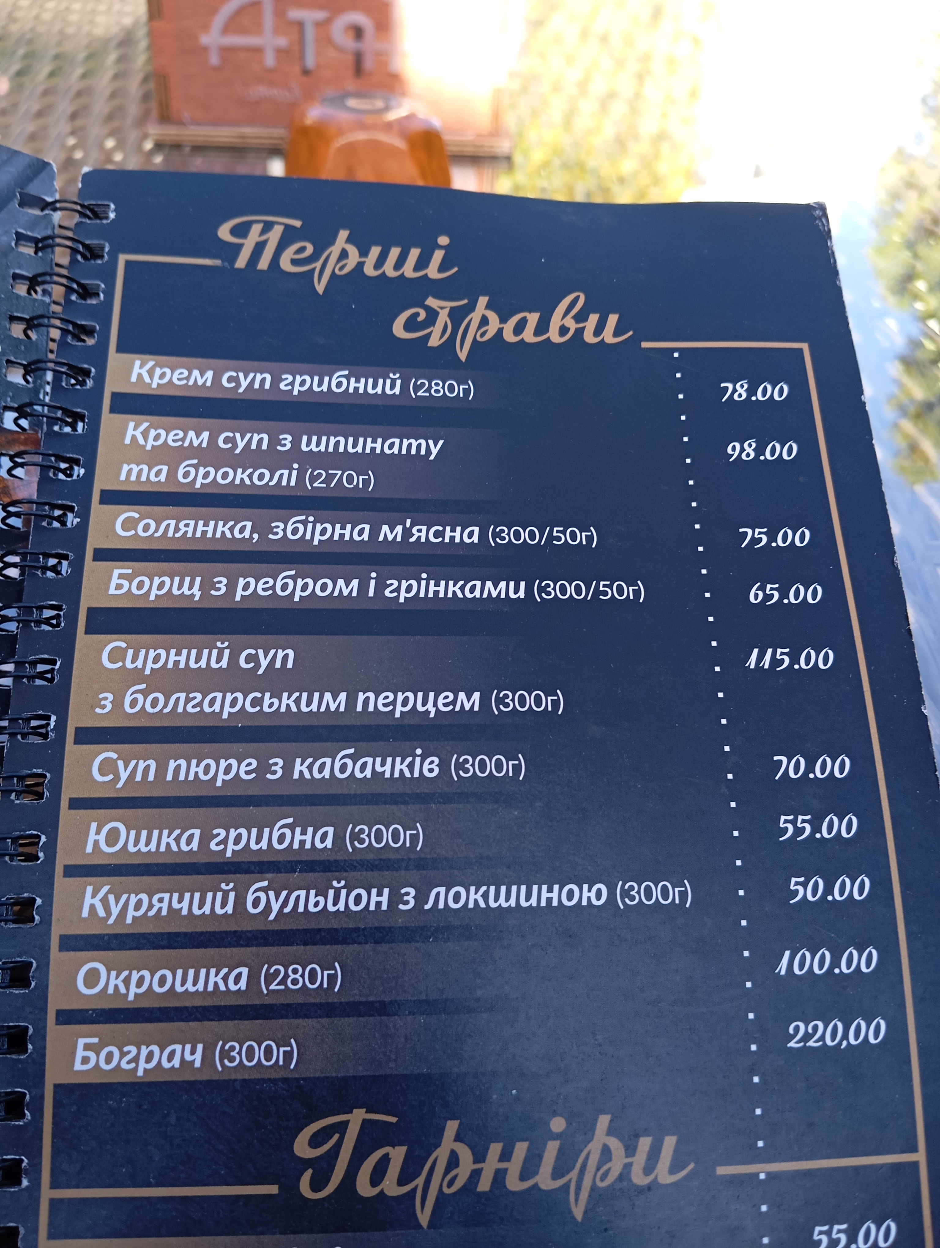 Hotelʹno Restoranyy Kompleks Arta menu 2
