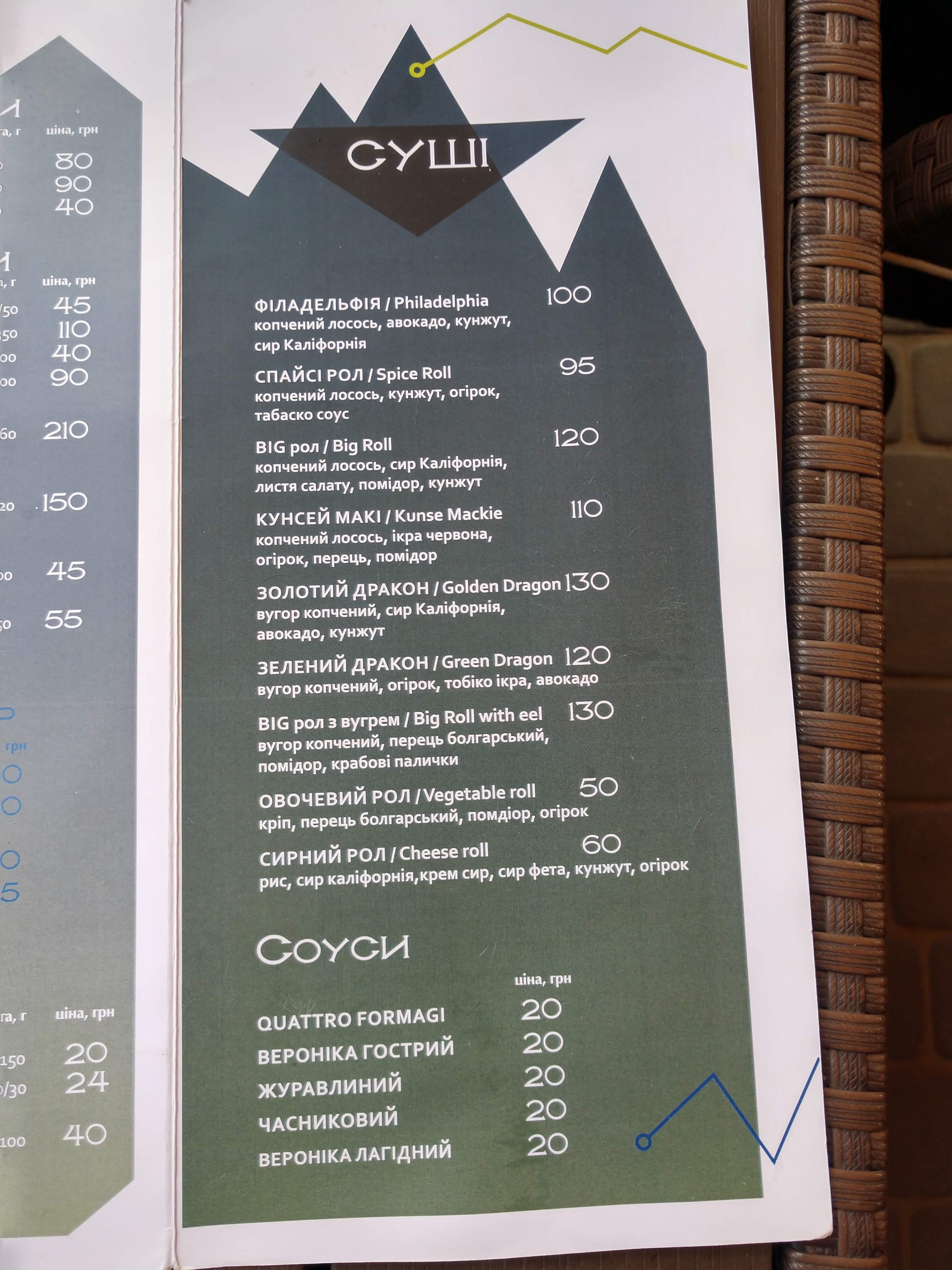 Cafe "Rock" menu 2