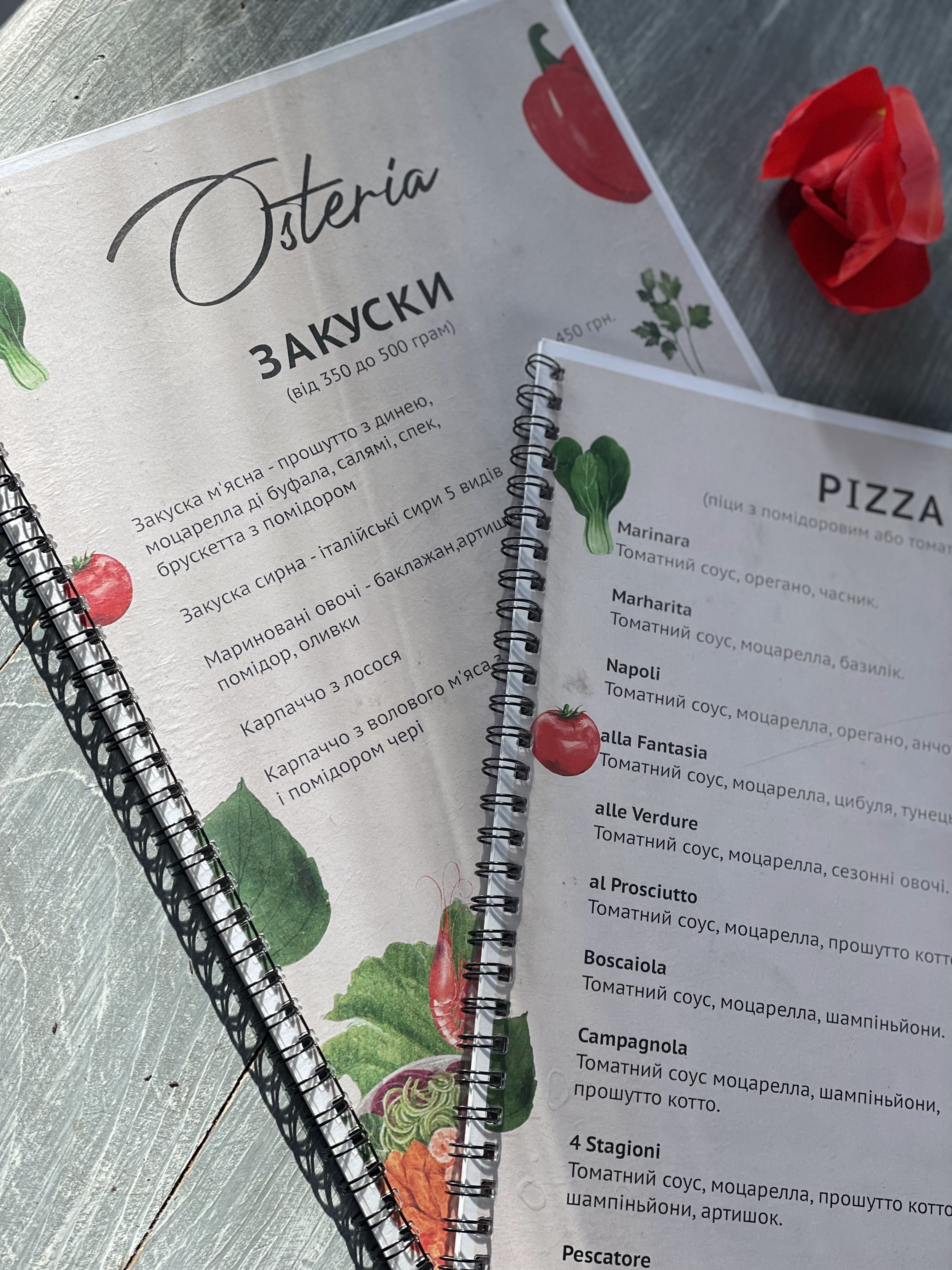 Остерія ''Osteria'' -піцерія «Pizzeria” menu 3