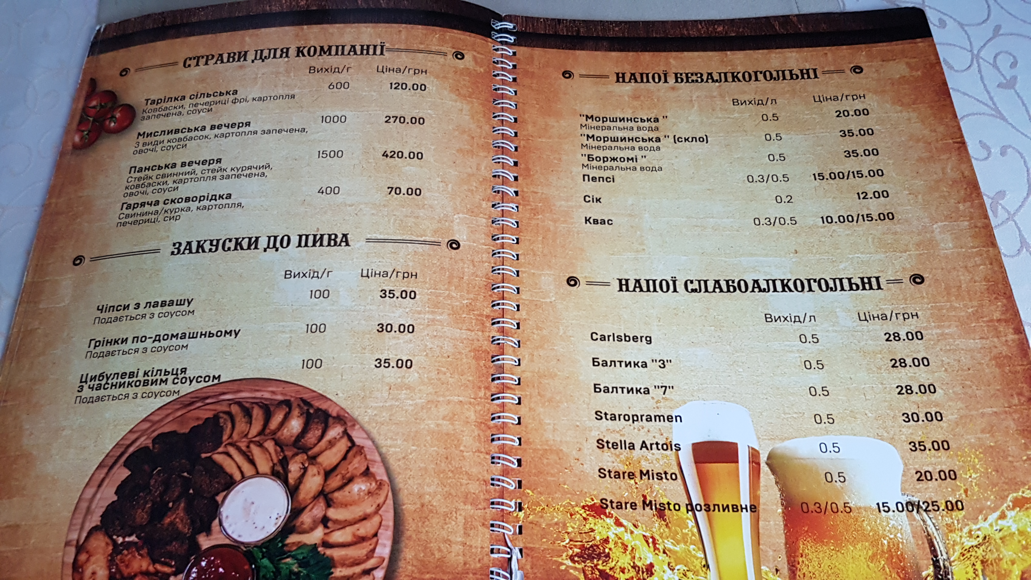 Sokoly menu 2