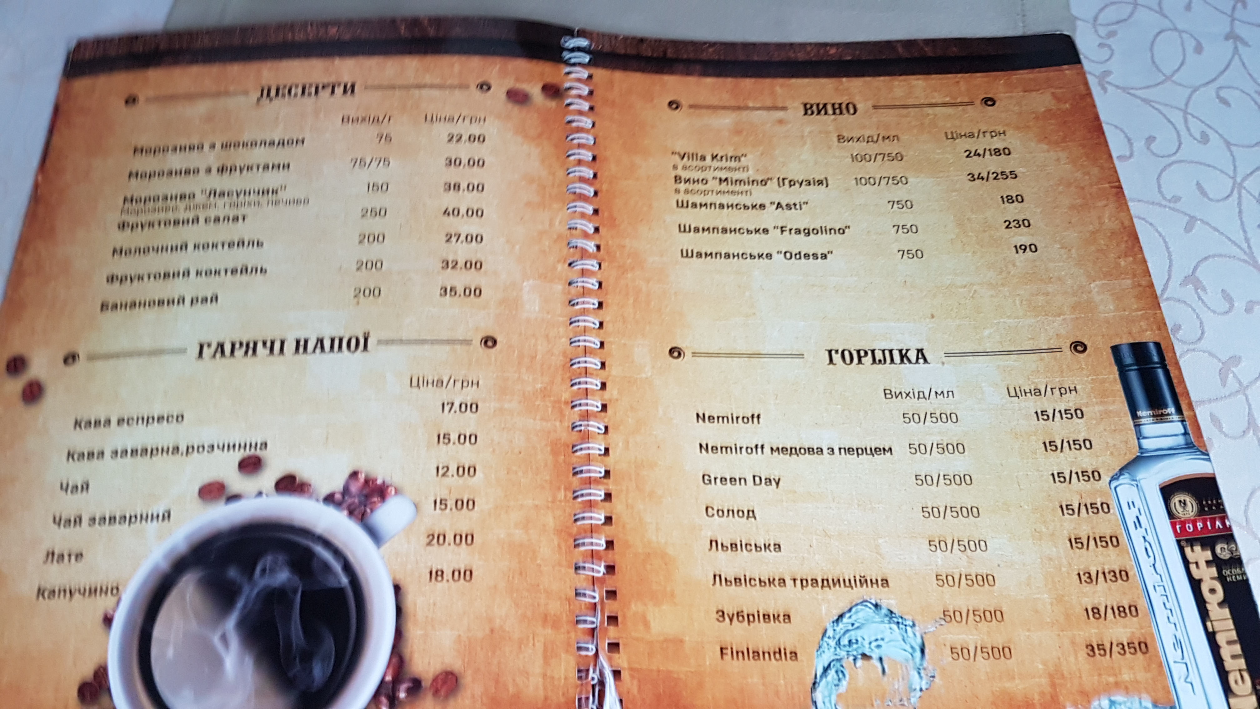 Sokoly menu 4