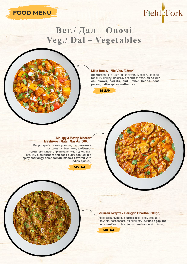 Field to Fork menu 12