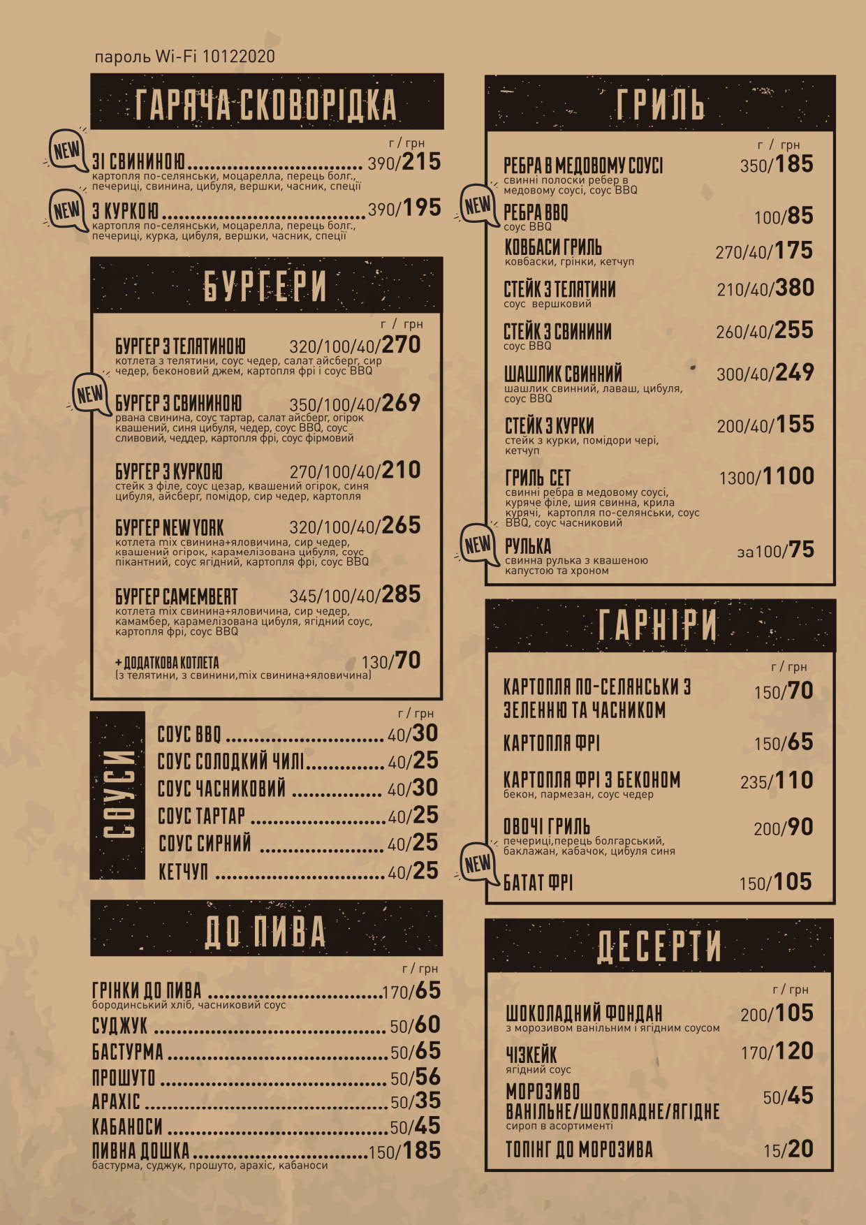 Bronx Pizza Grill & Burger menu 1