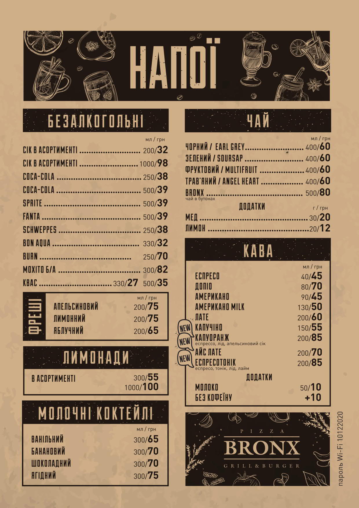 Bronx Pizza Grill & Burger menu 5
