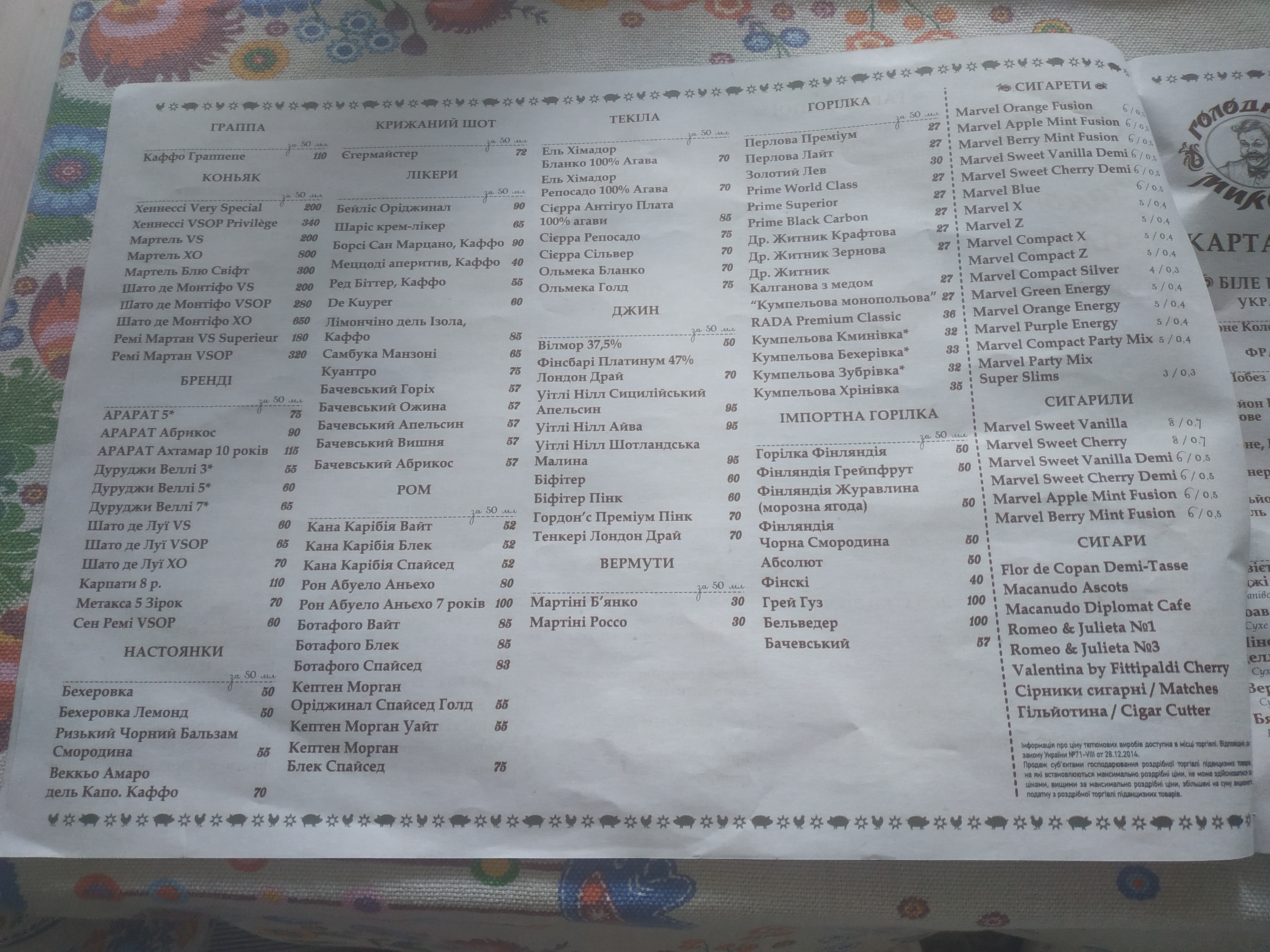 Голодний Микола menu 11