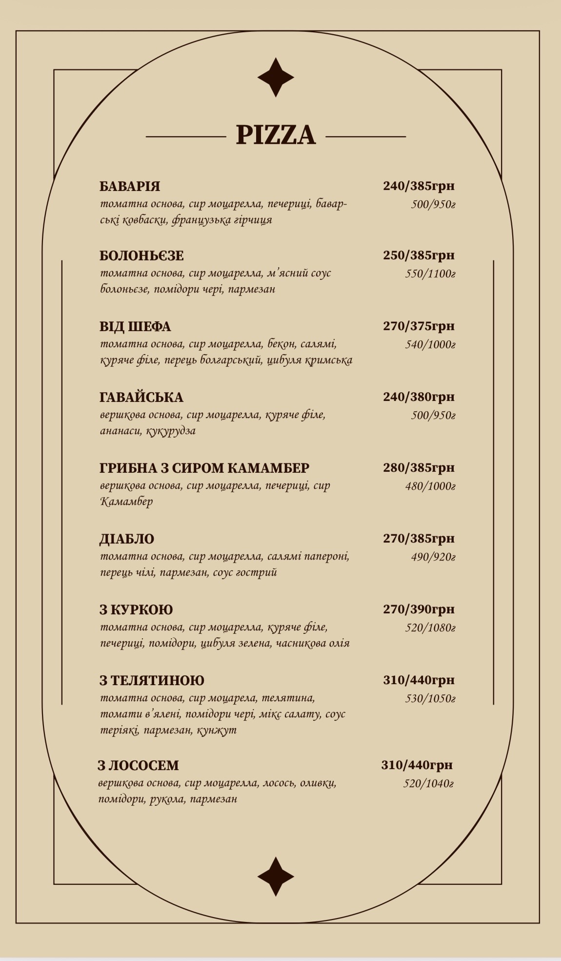 ТЕРАКОТА •сімейний ресторан• menu 6