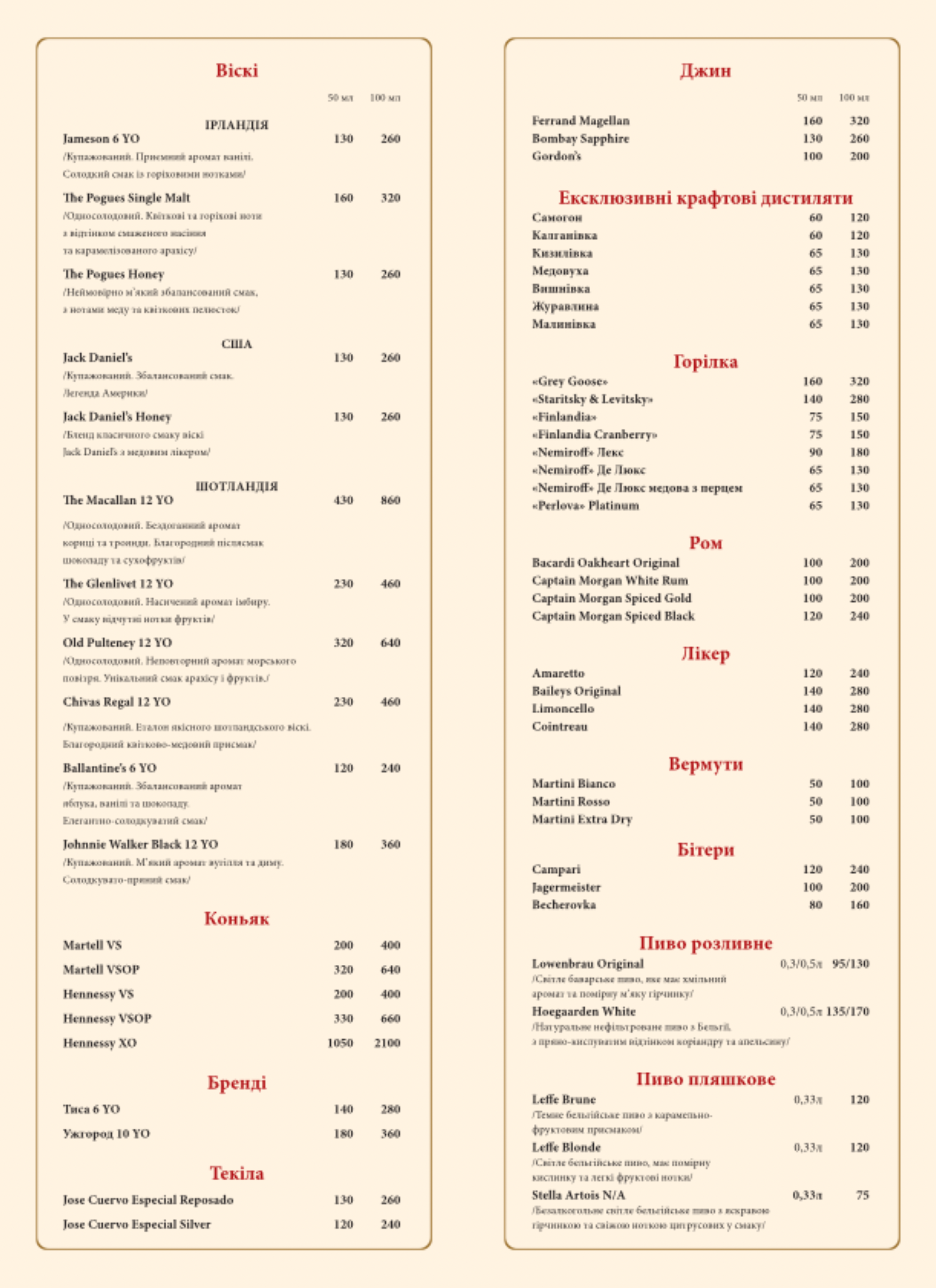 Hopak menu 2