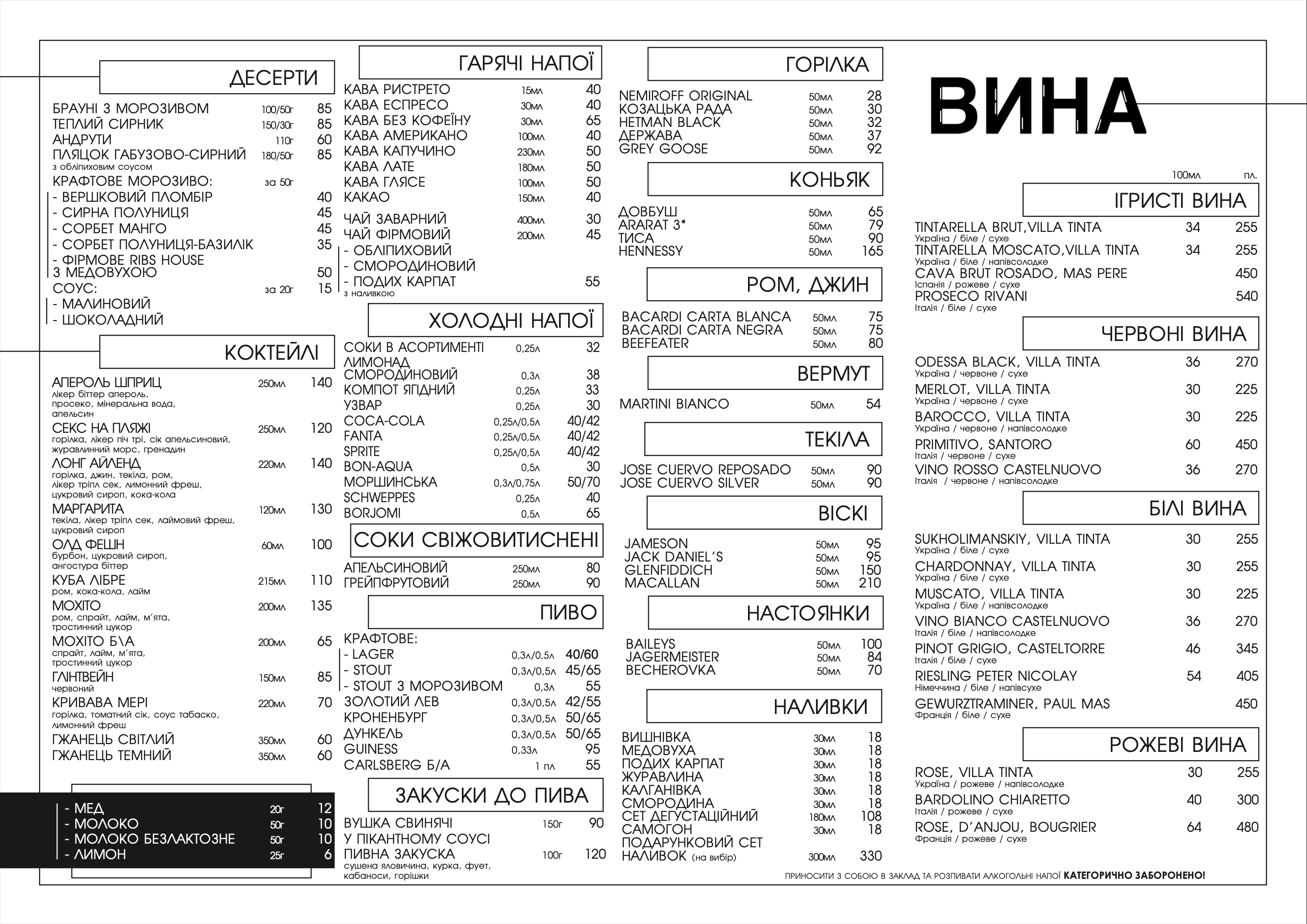 Ribs House | Ресторан-реберня menu 1