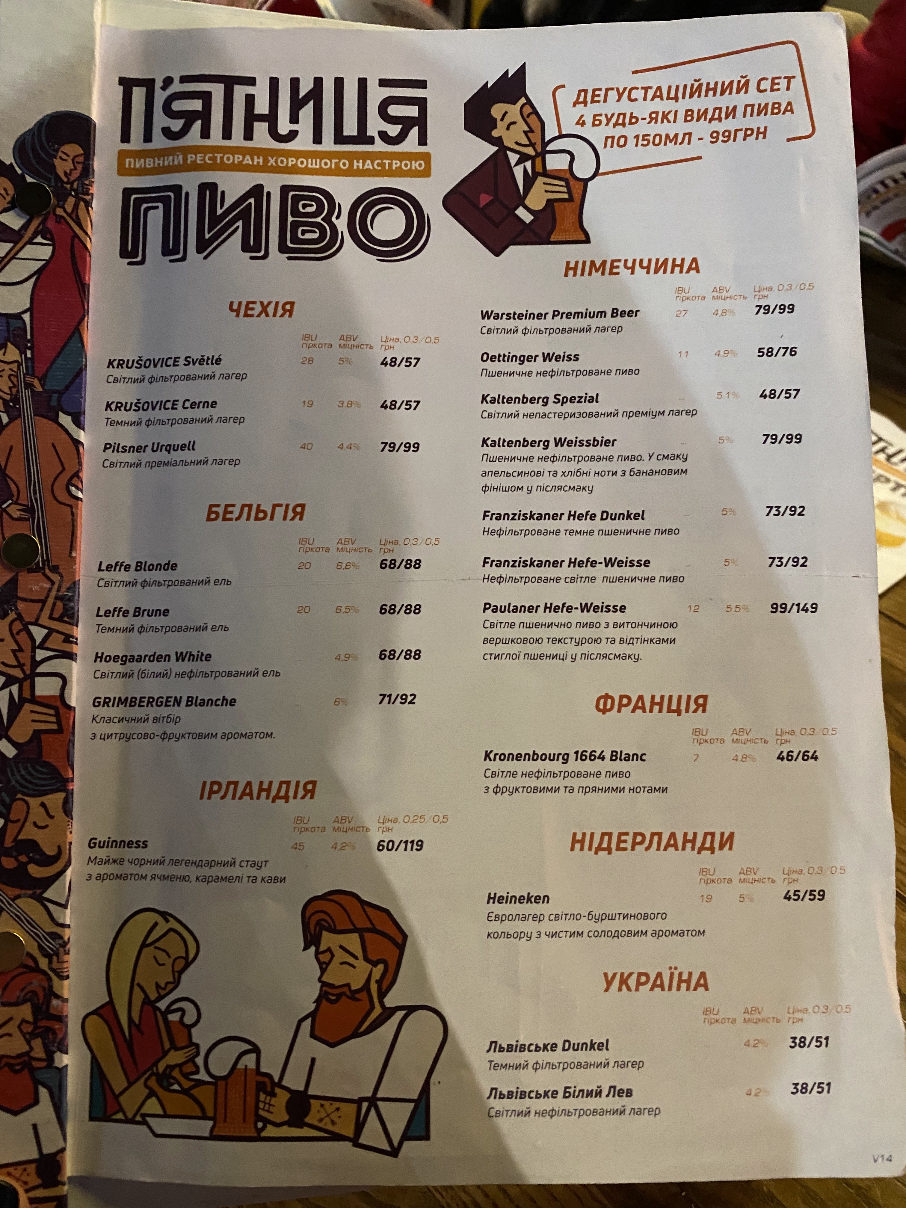 П'ятниця. Ресторан хорошого настрою. menu 4