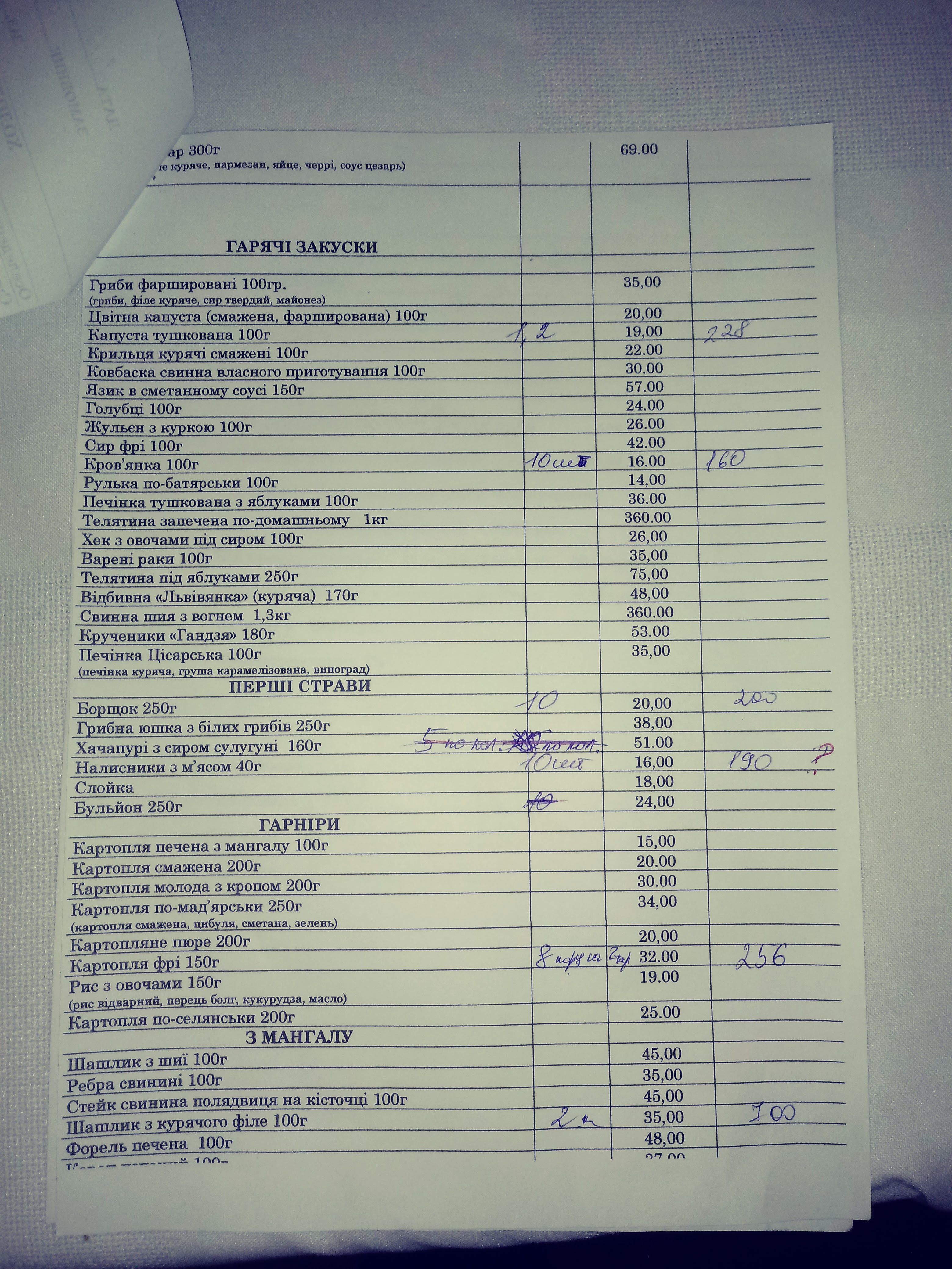 MEAT CLUB menu 2