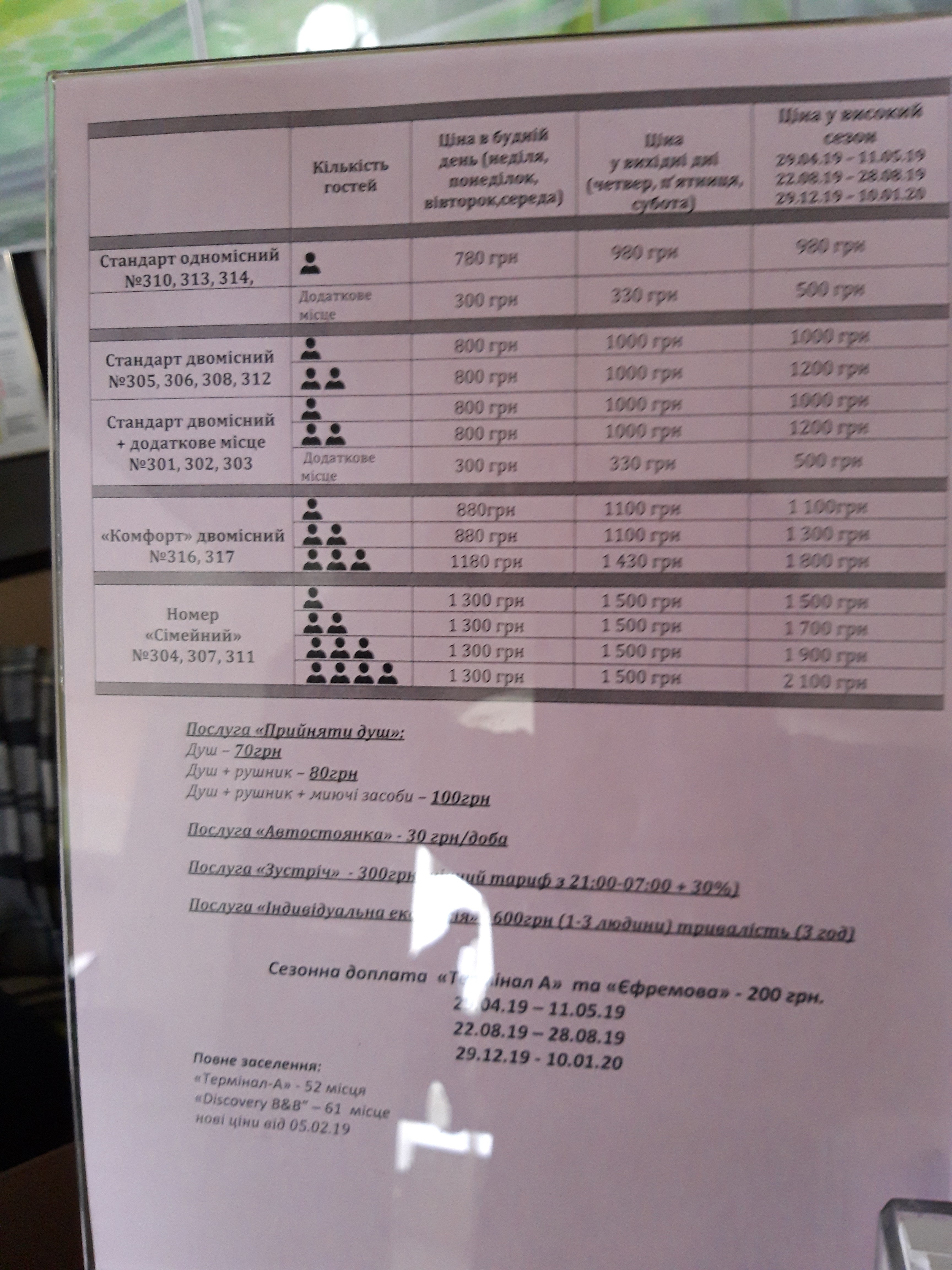 Terminal A menu 4