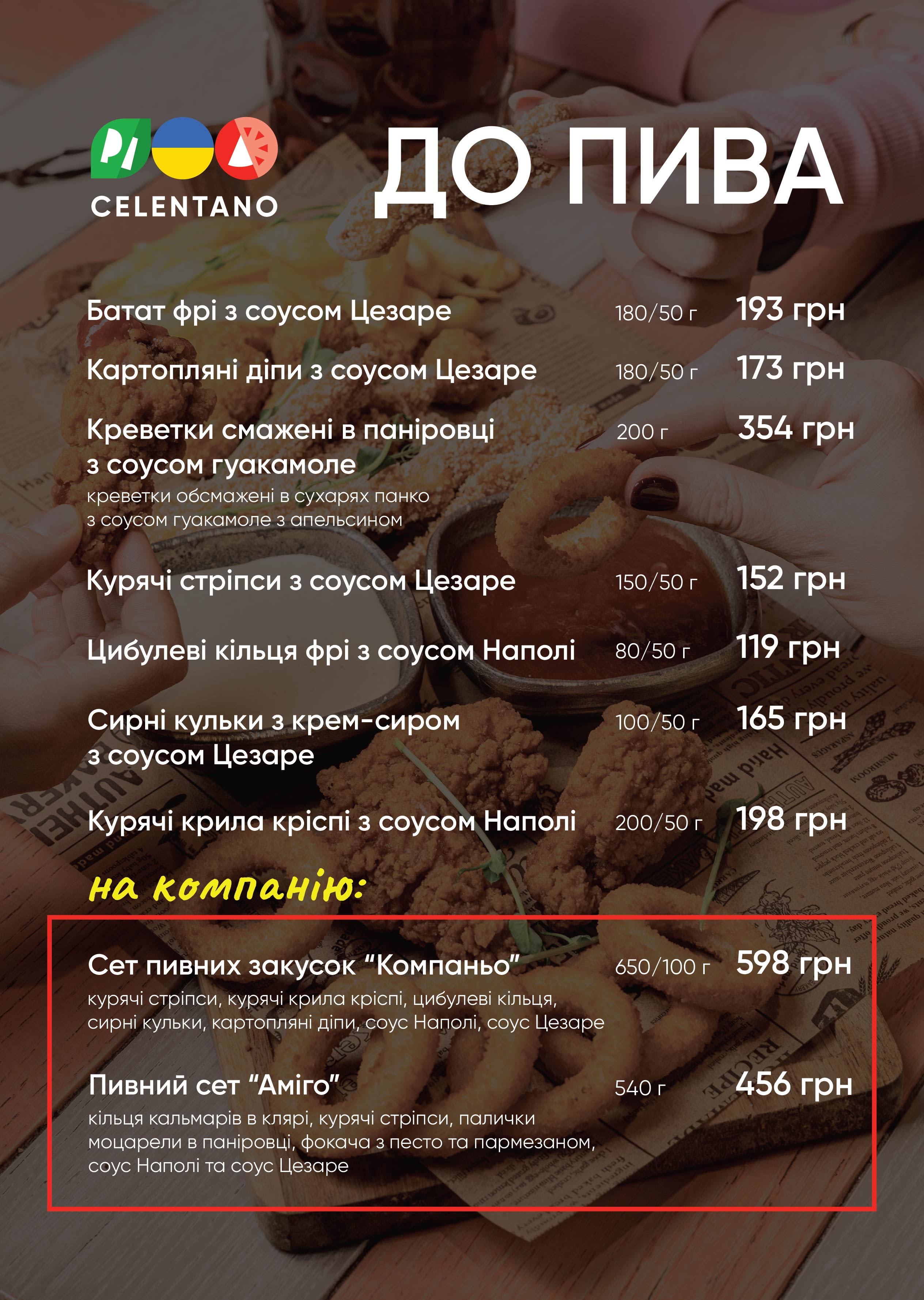 Pizza Celentano Drive menu 1