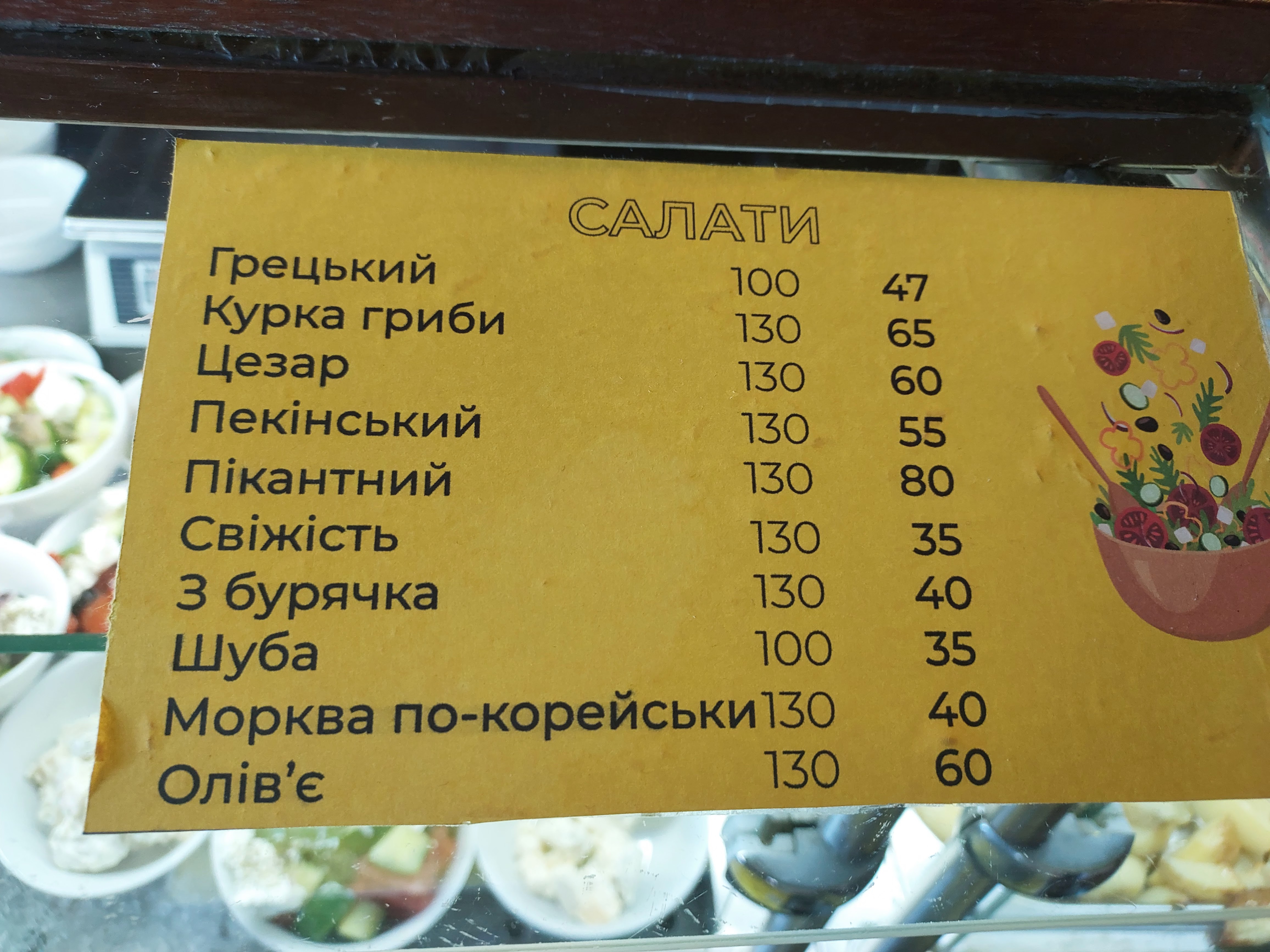Lviv Train menu 7