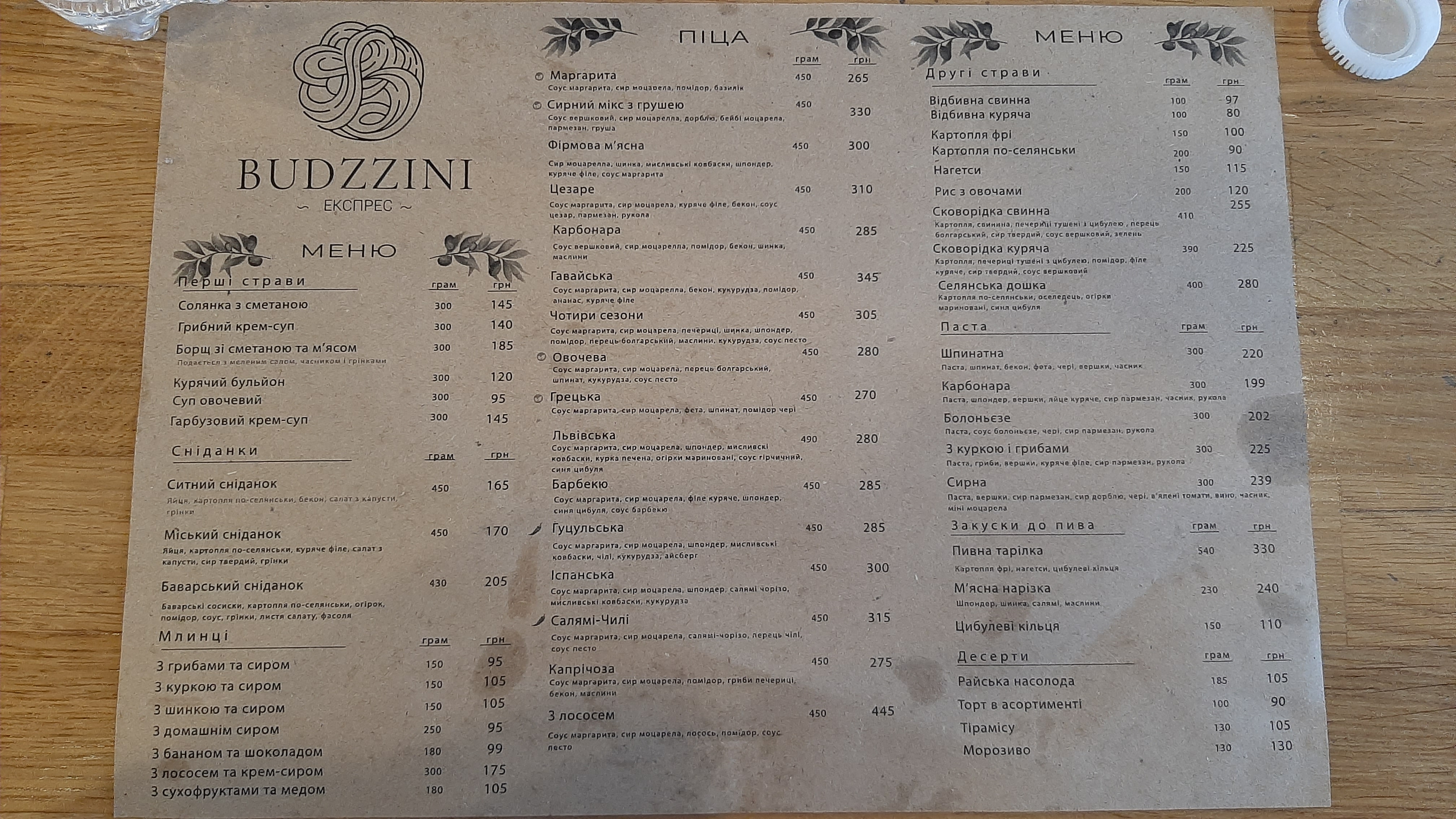 Газдагруп menu 5