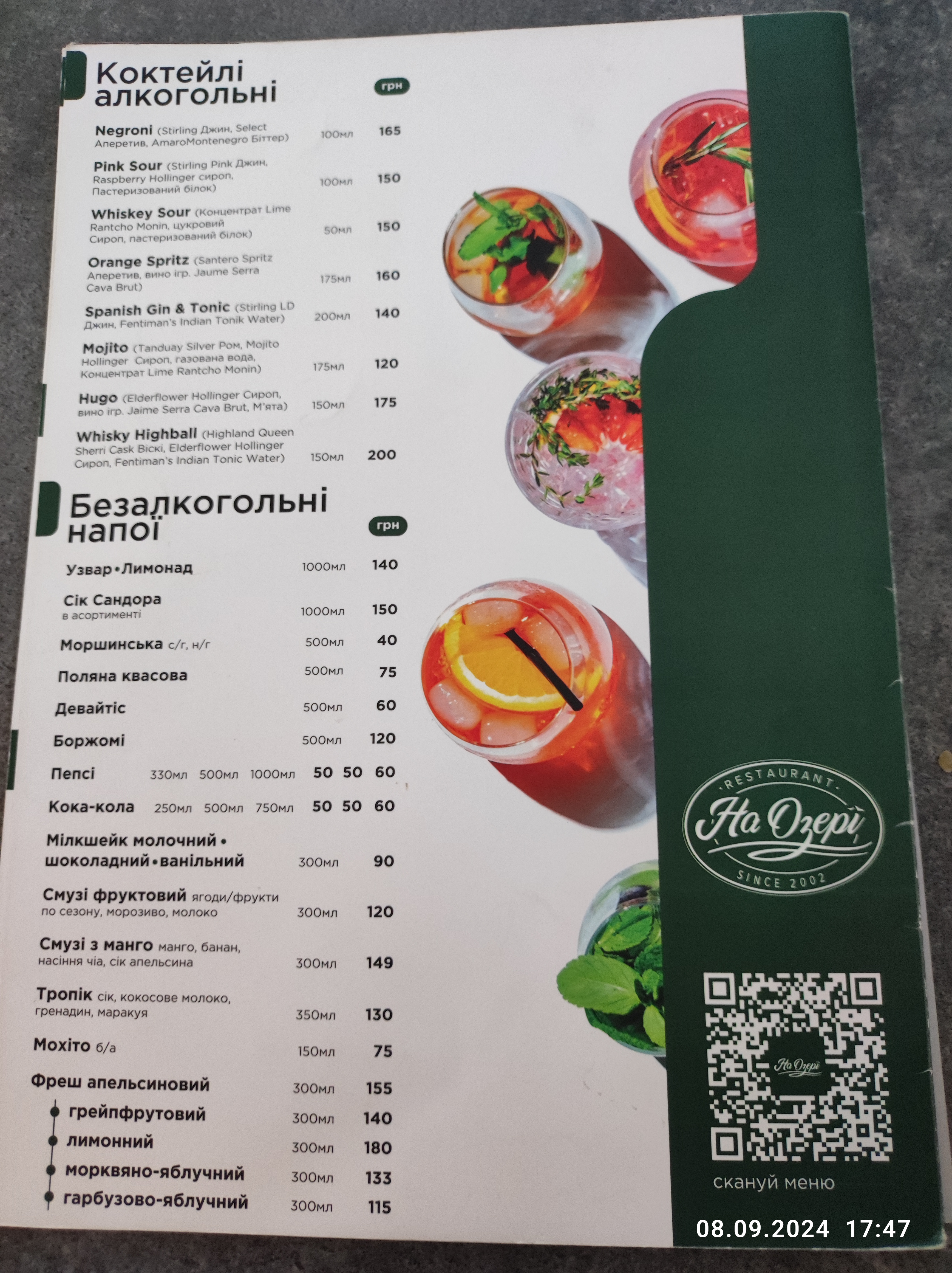 Na Ozeri Restoran menu 1