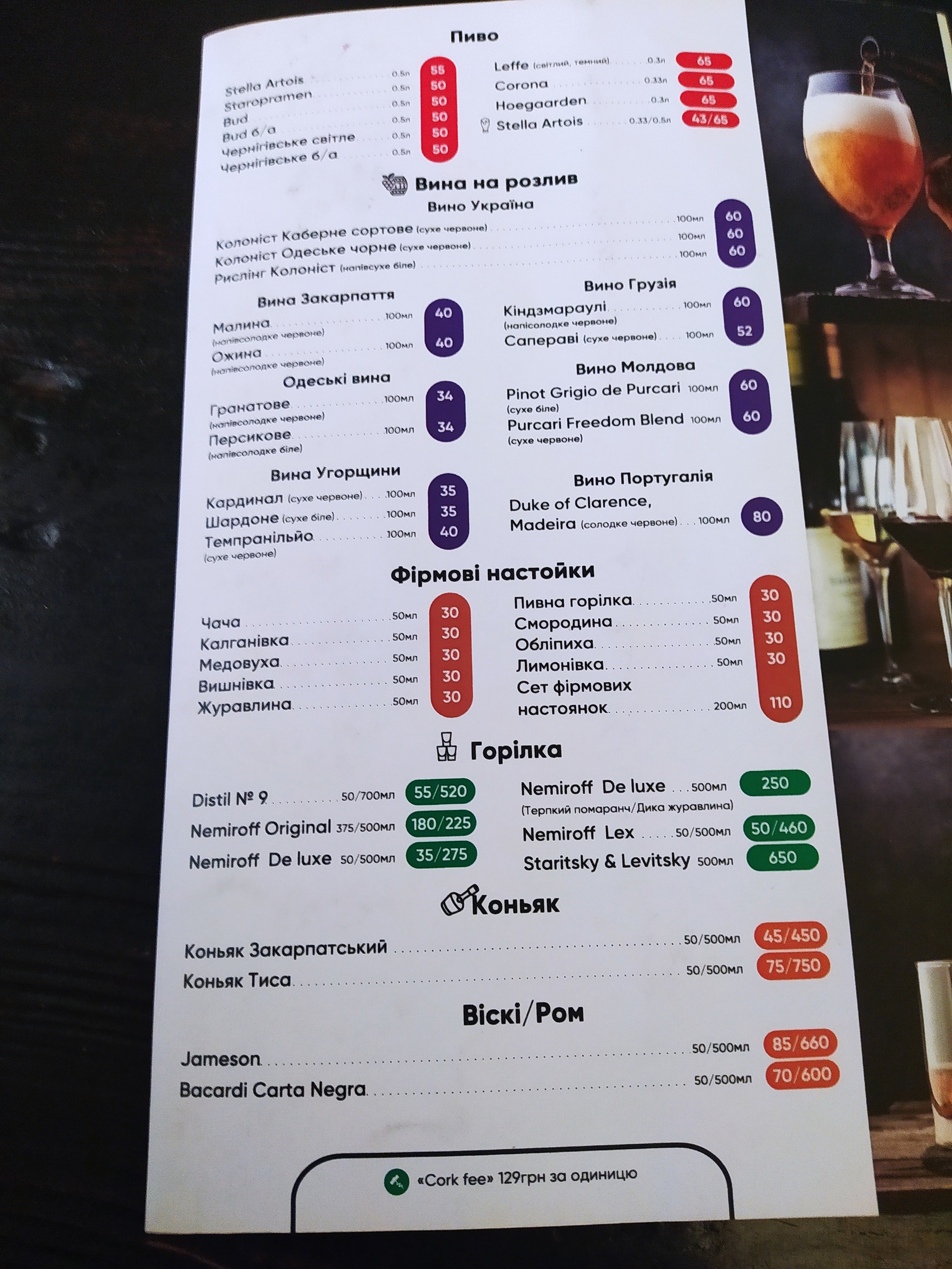 Wine & Meat menu 4