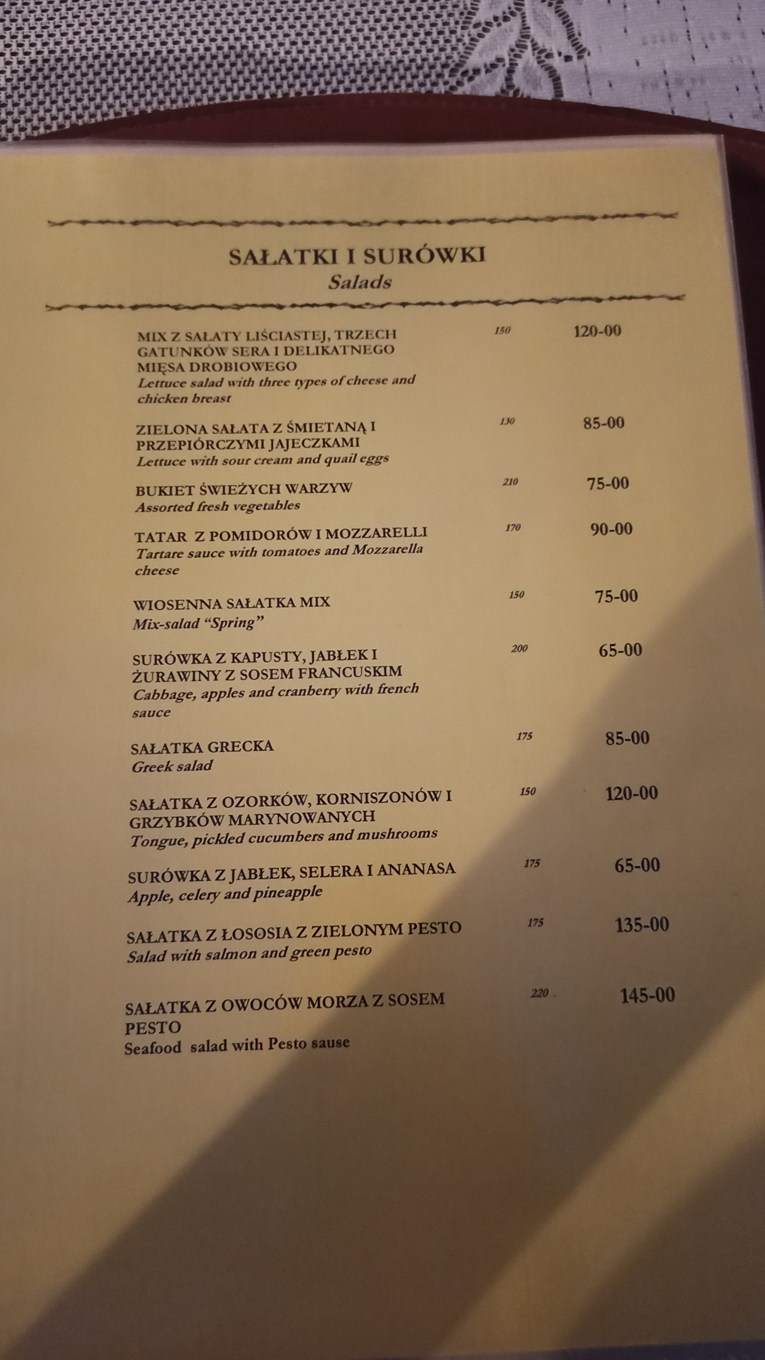 Kupol menu 3