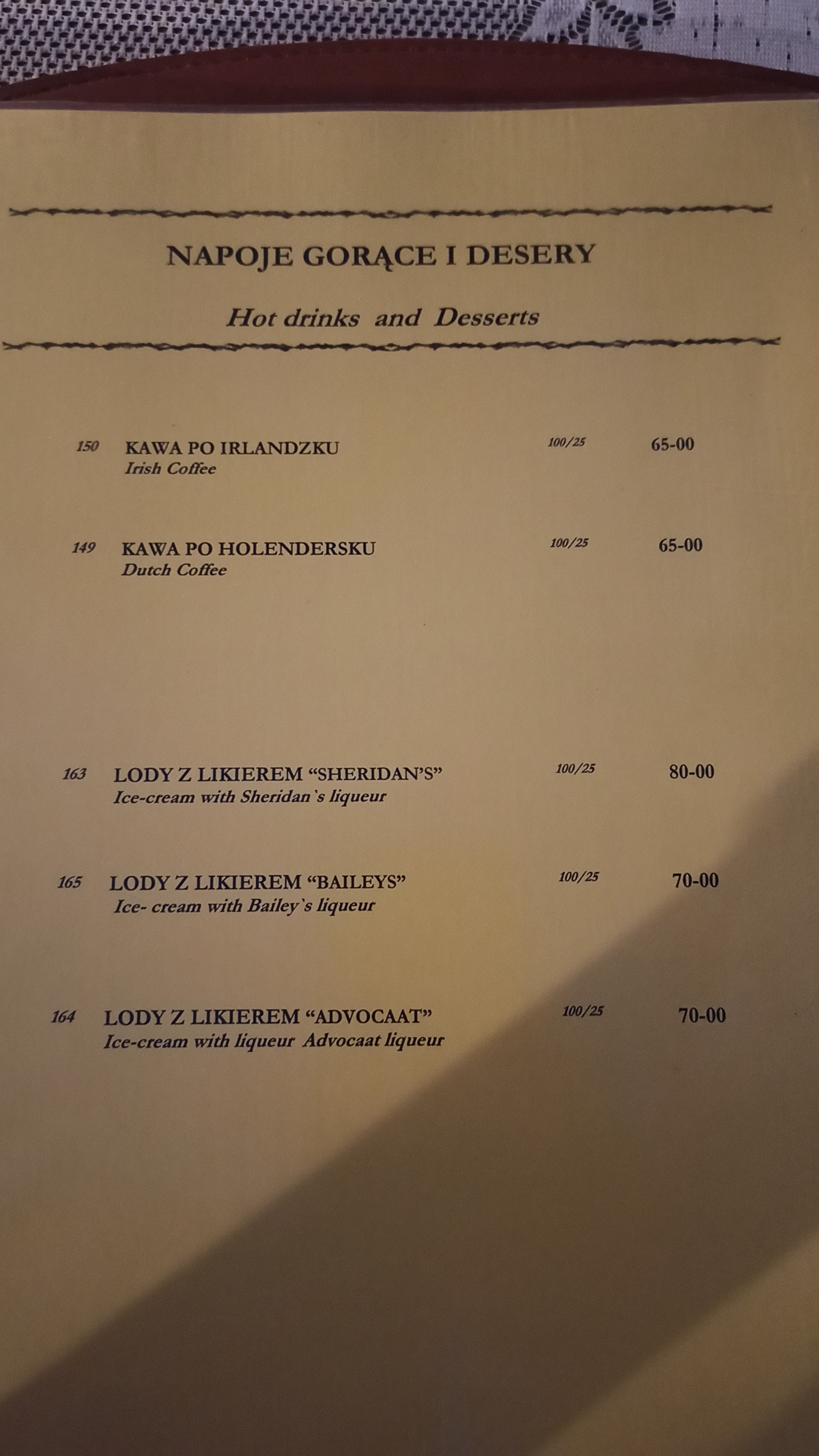 Kupol menu 8