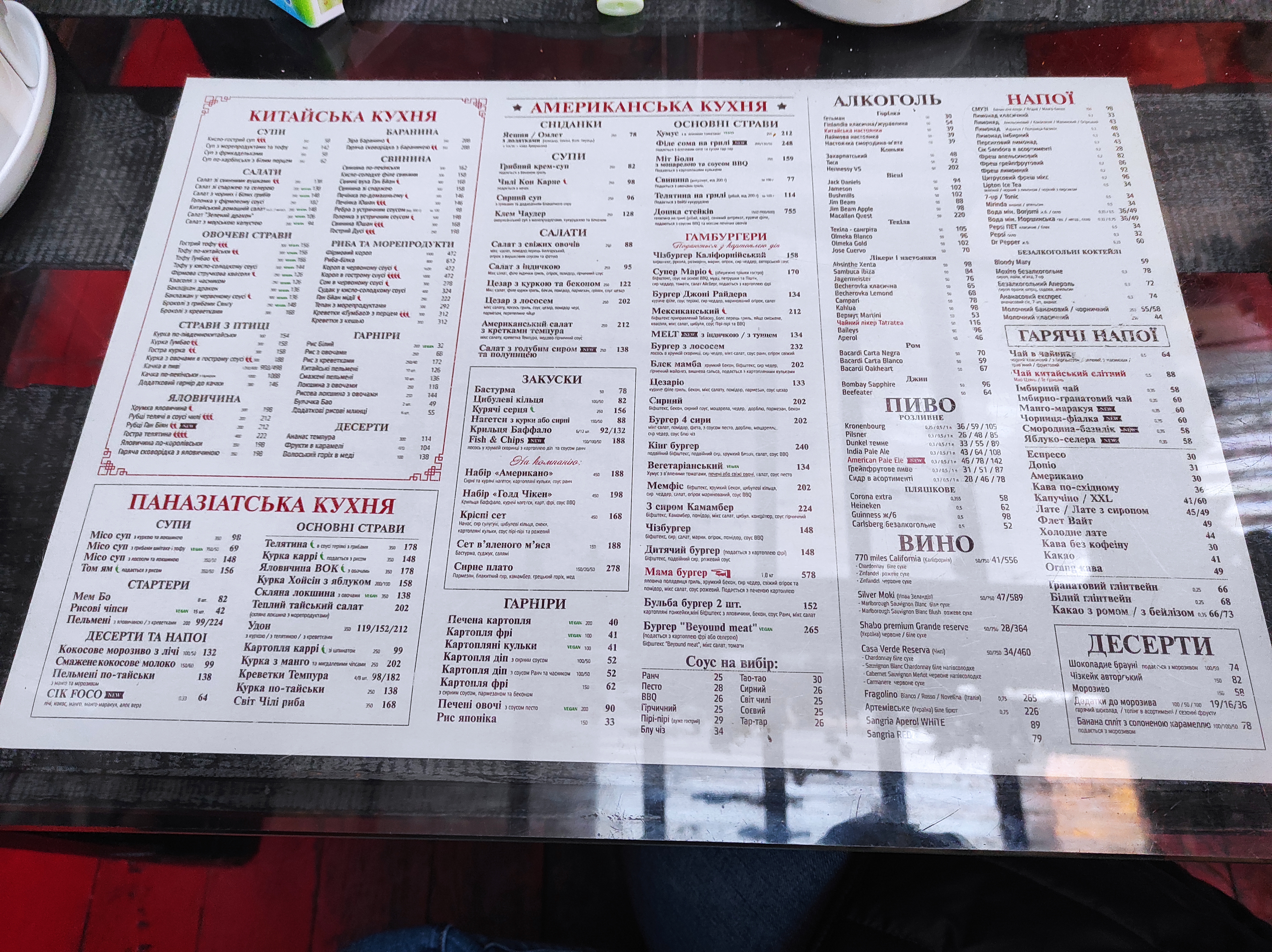 Americano menu 6