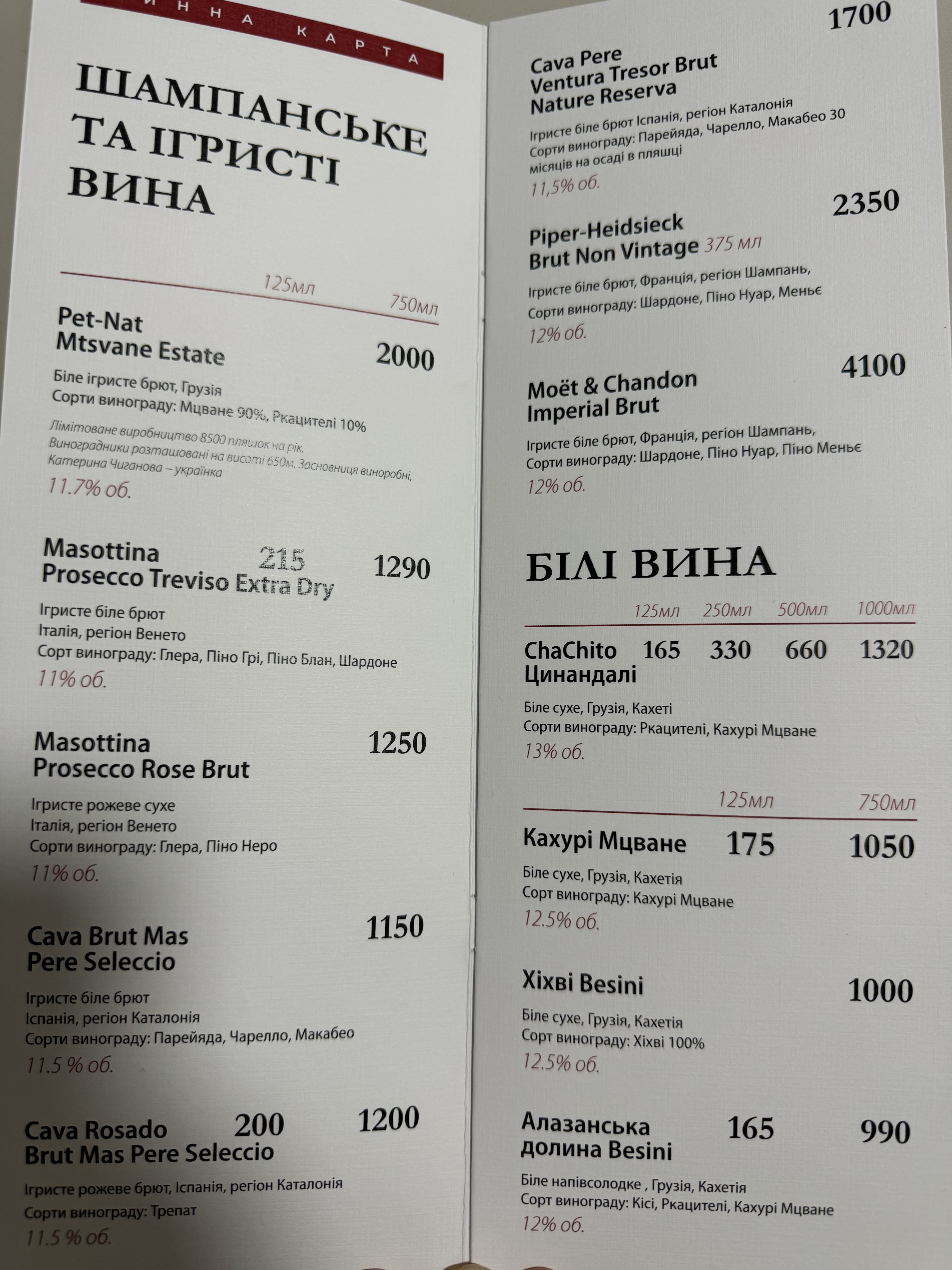 Chachito menu 11