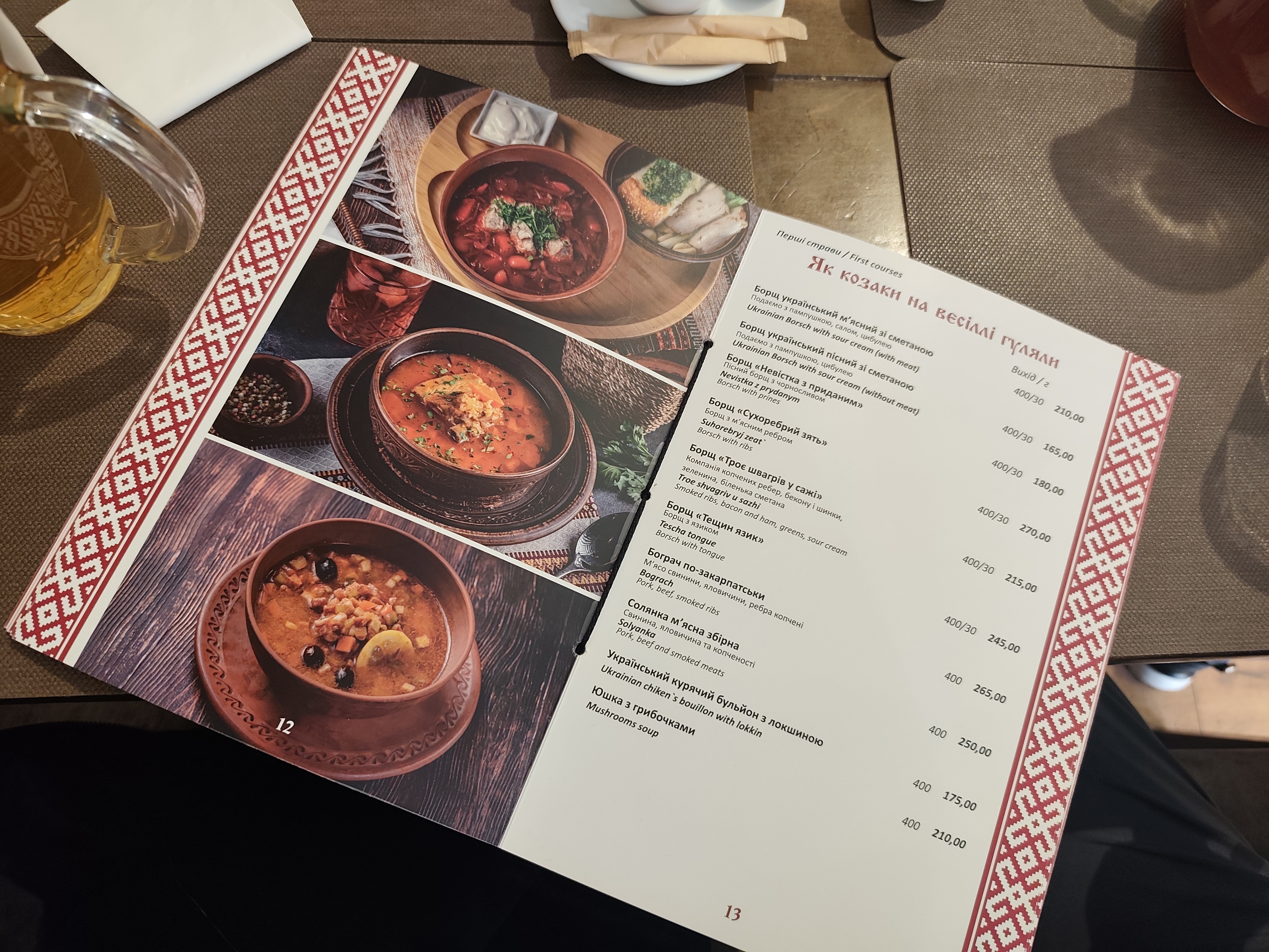 Borsh menu 1