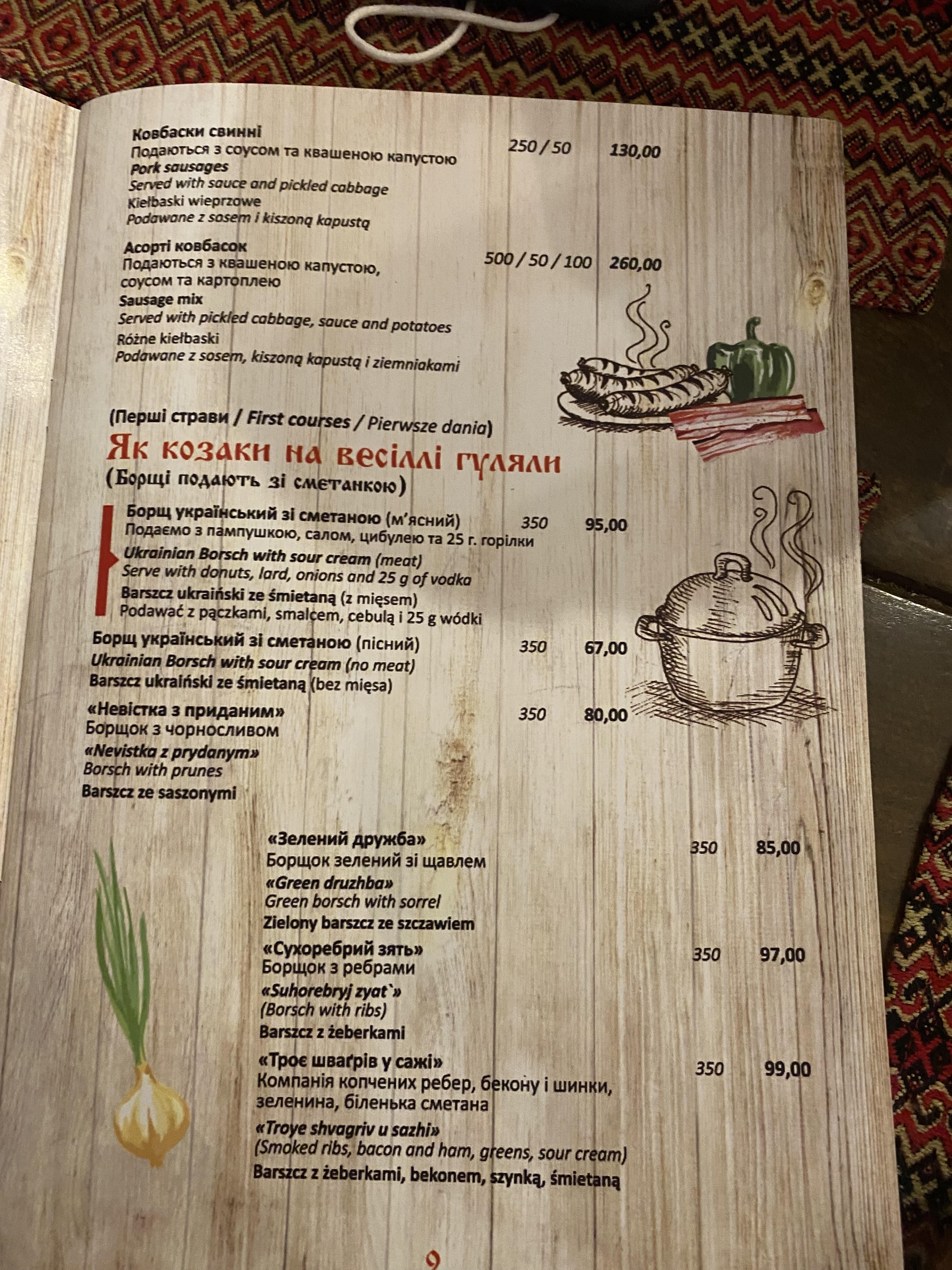 Borsh menu 2