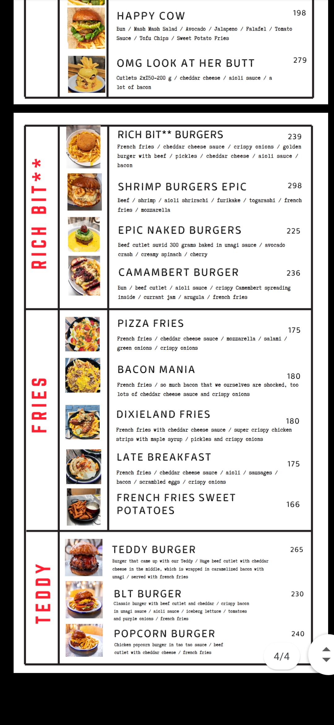 ЕПІК ЧІЗБУРГЕР КАФЕ / EPIC CHEESEBURGER CAFE menu 9