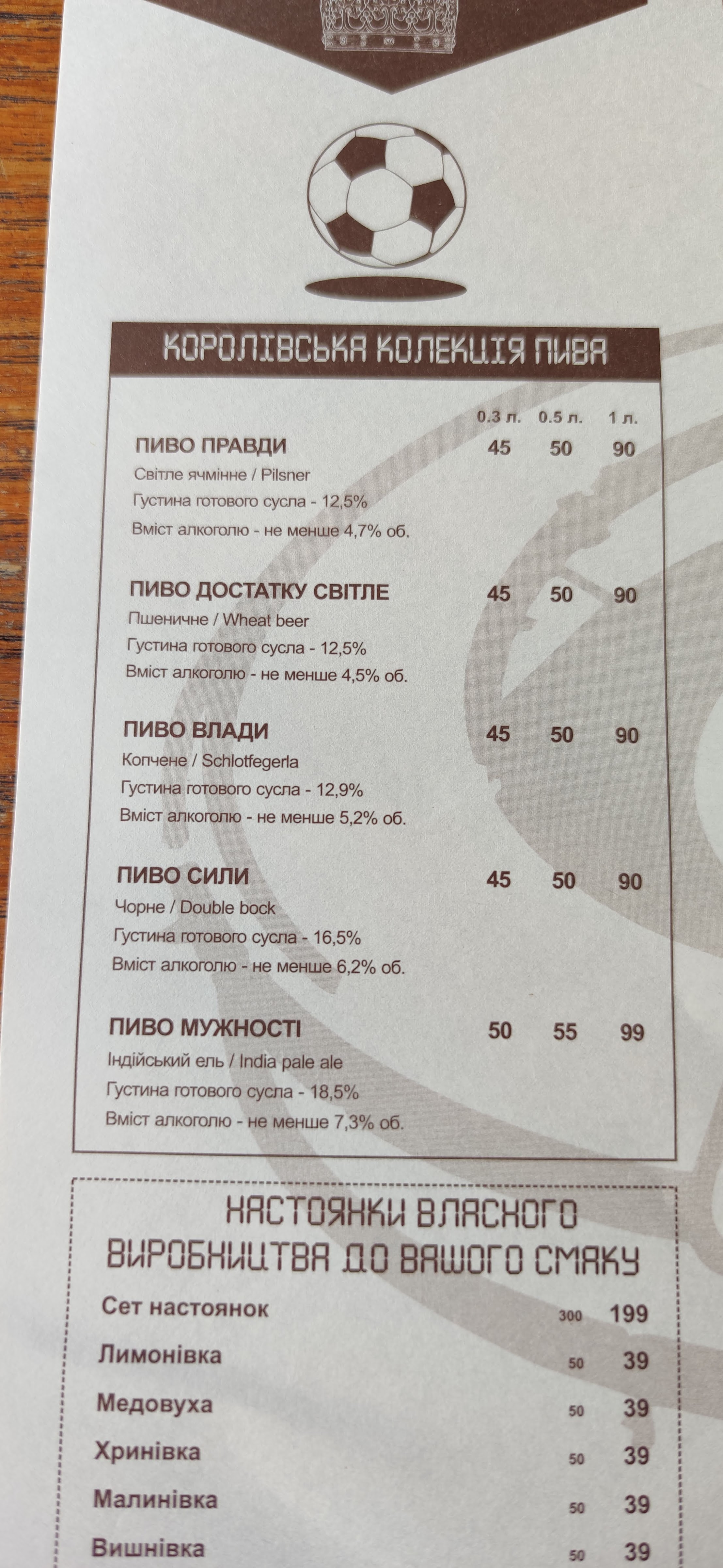 Royal Brewery menu 9