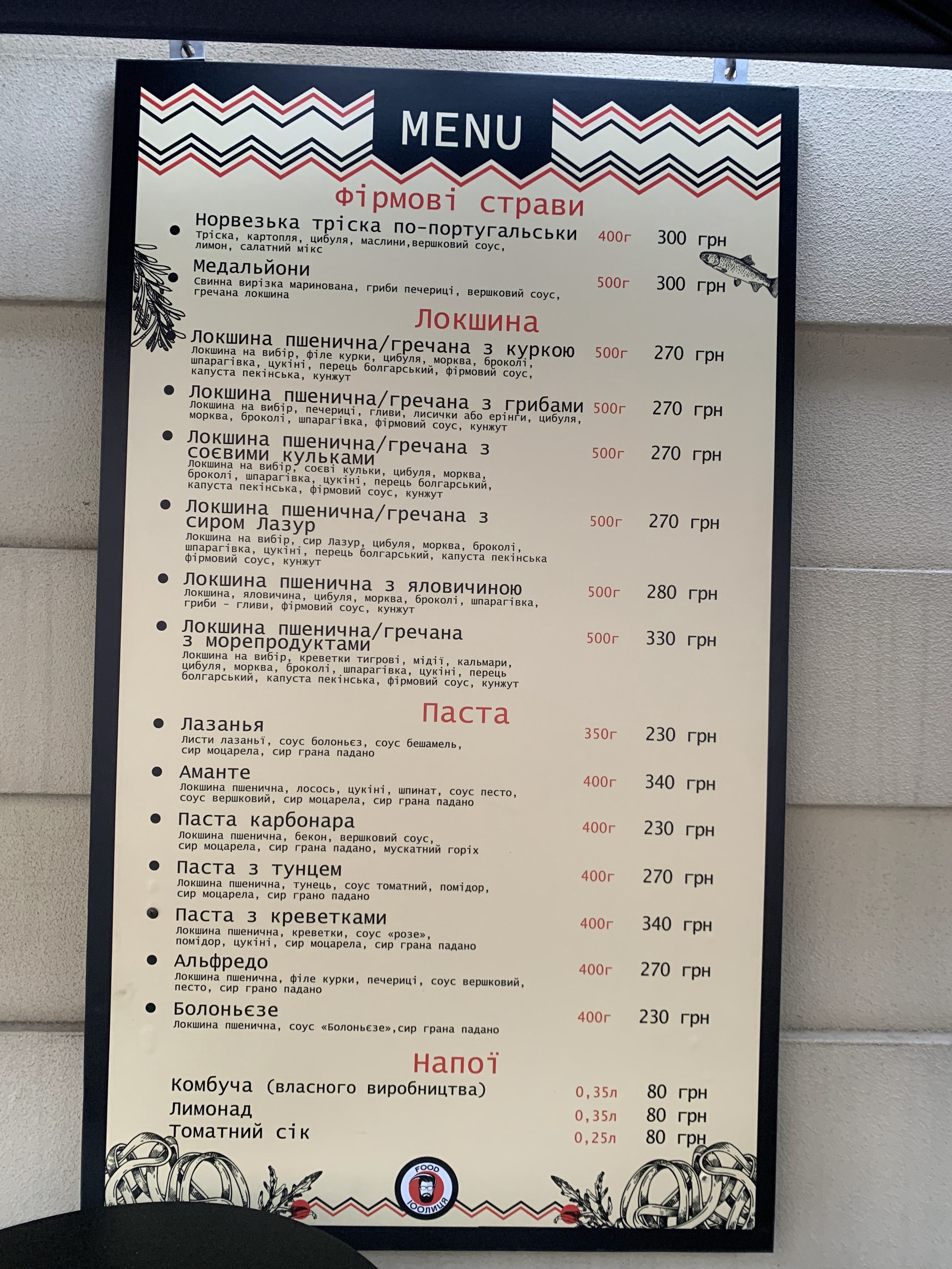 FOOD100ЛИЦЯ menu 6