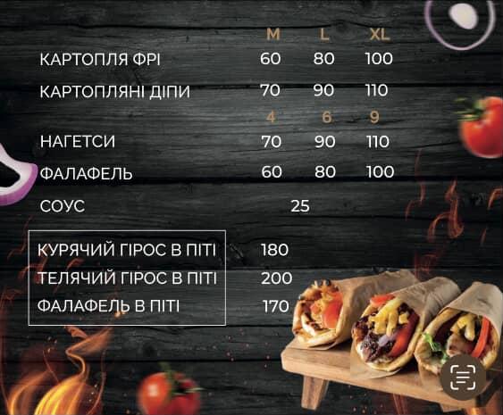 Ye Kebab menu 1