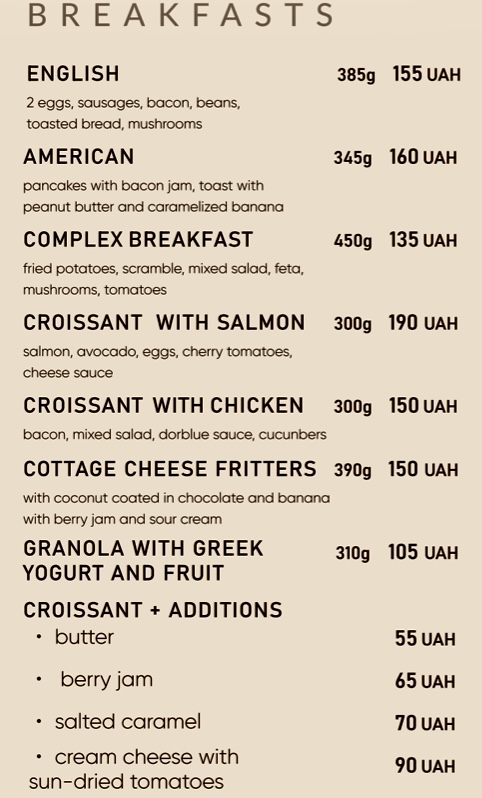 Kafe-Vitalʹnya "Papi" menu 9