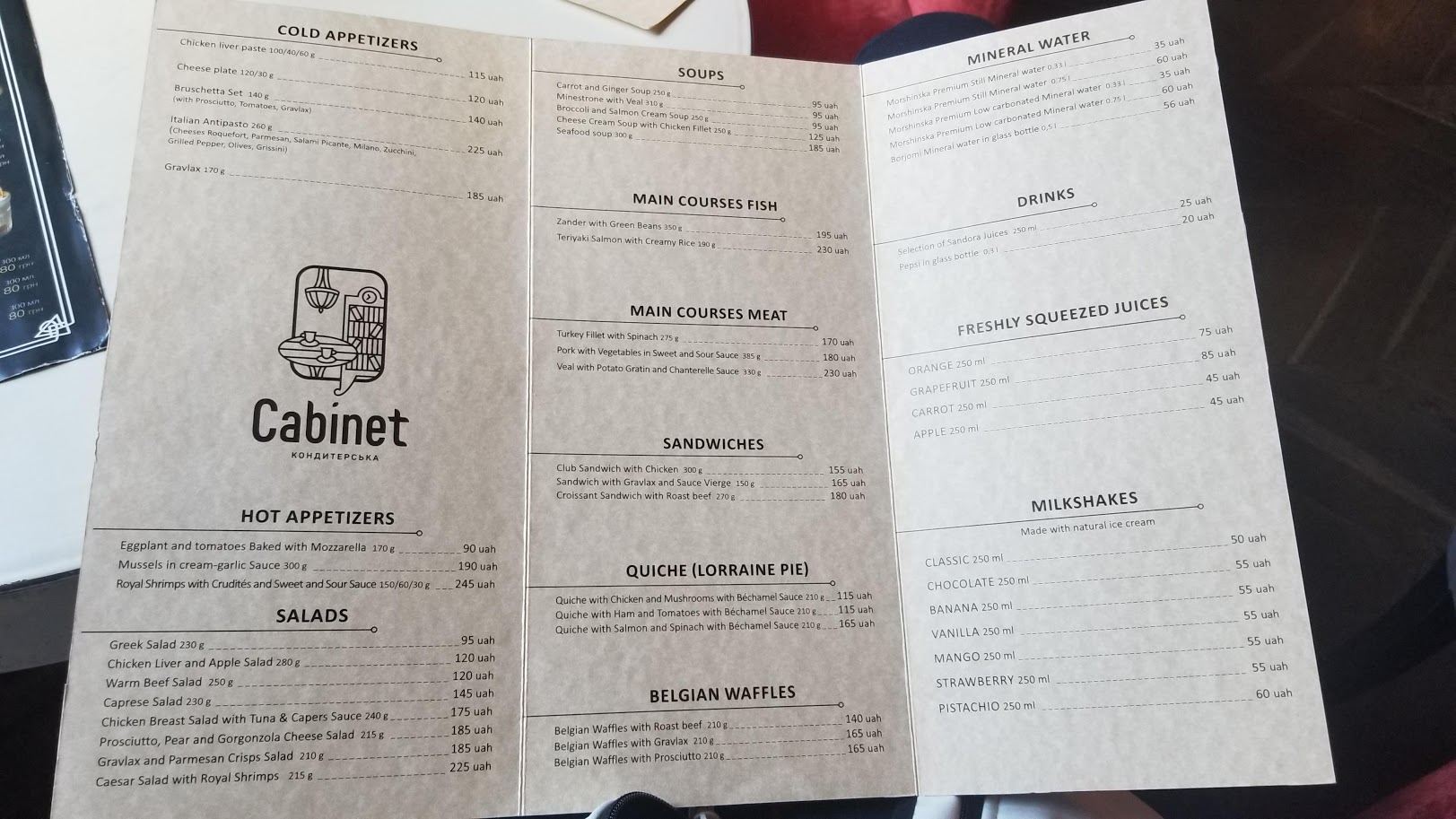 Kabinet menu 1