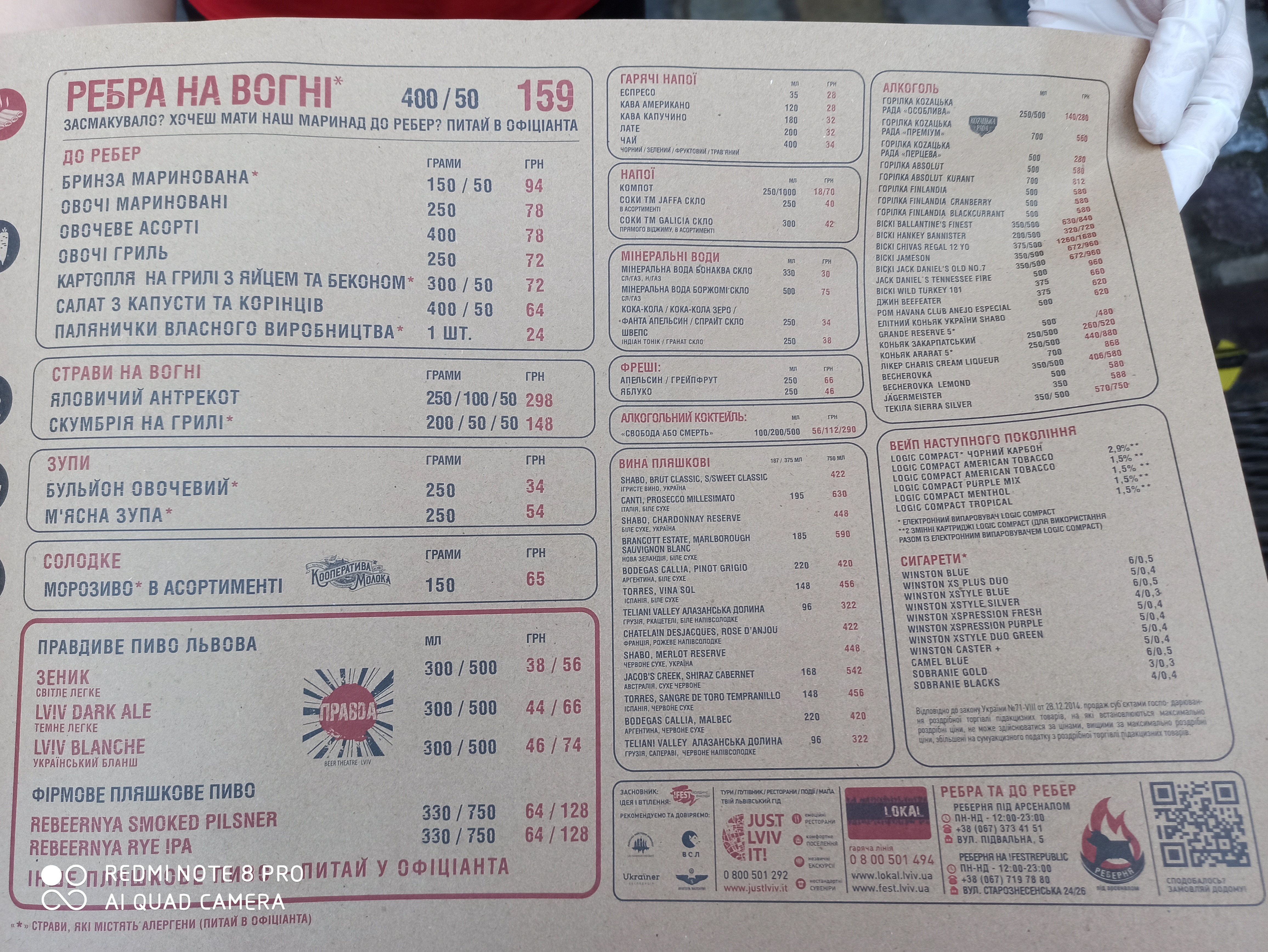 Ribs Restaurant "At Arsenal" menu 6