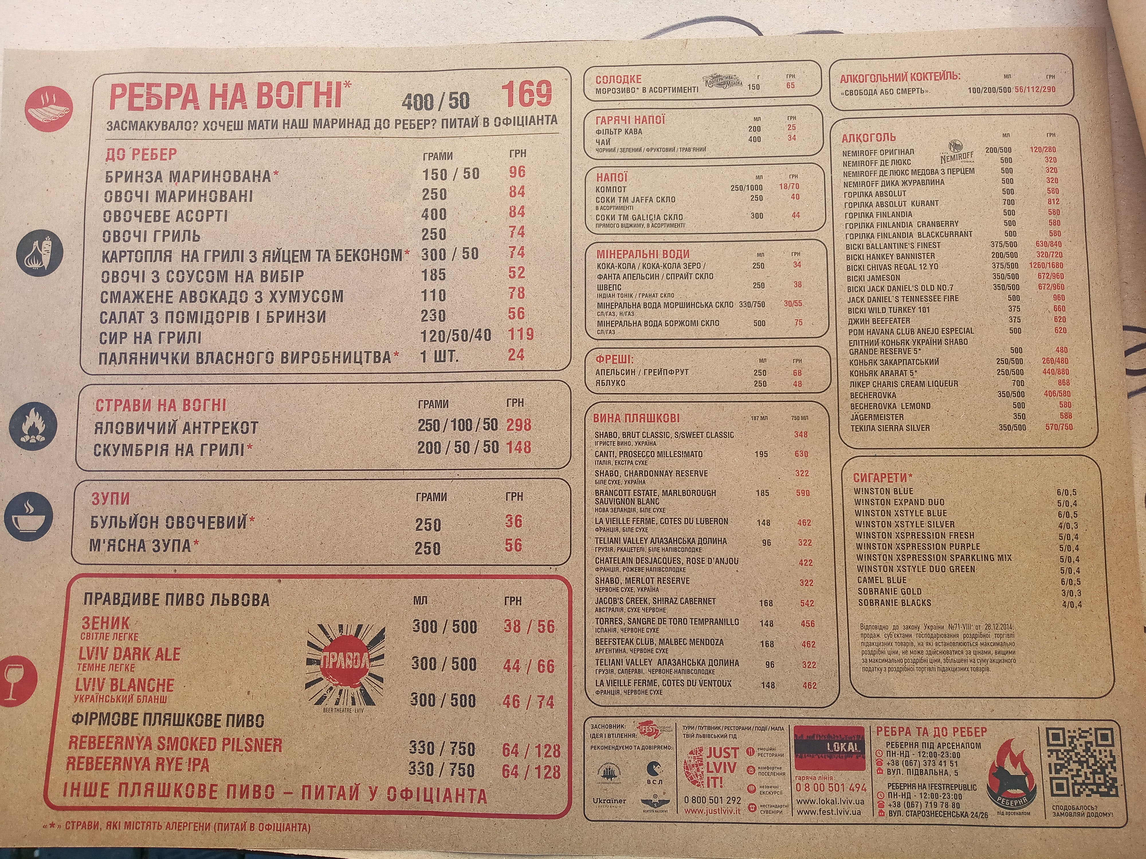 Ribs Restaurant "At Arsenal" menu 7