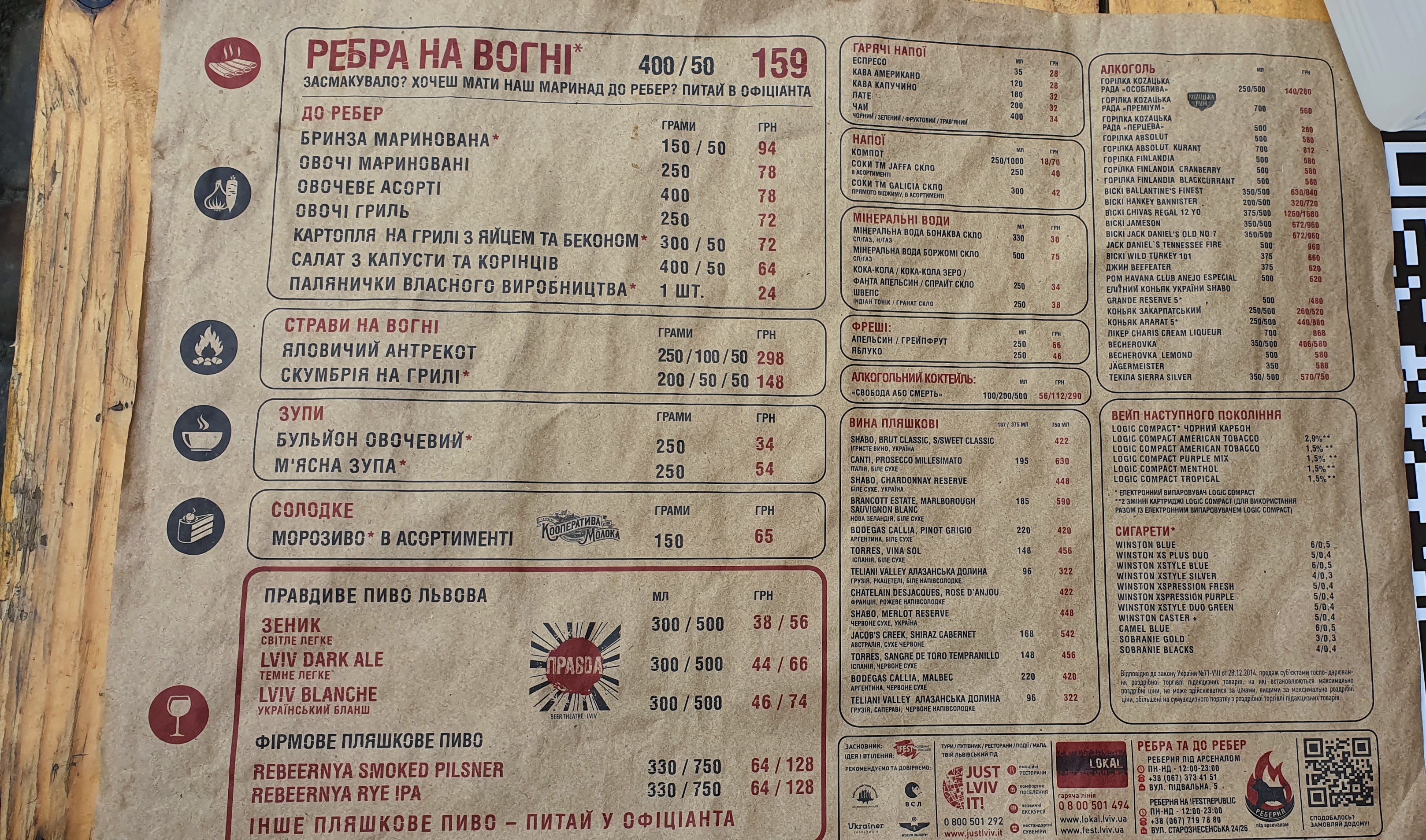 Ribs Restaurant "At Arsenal" menu 8
