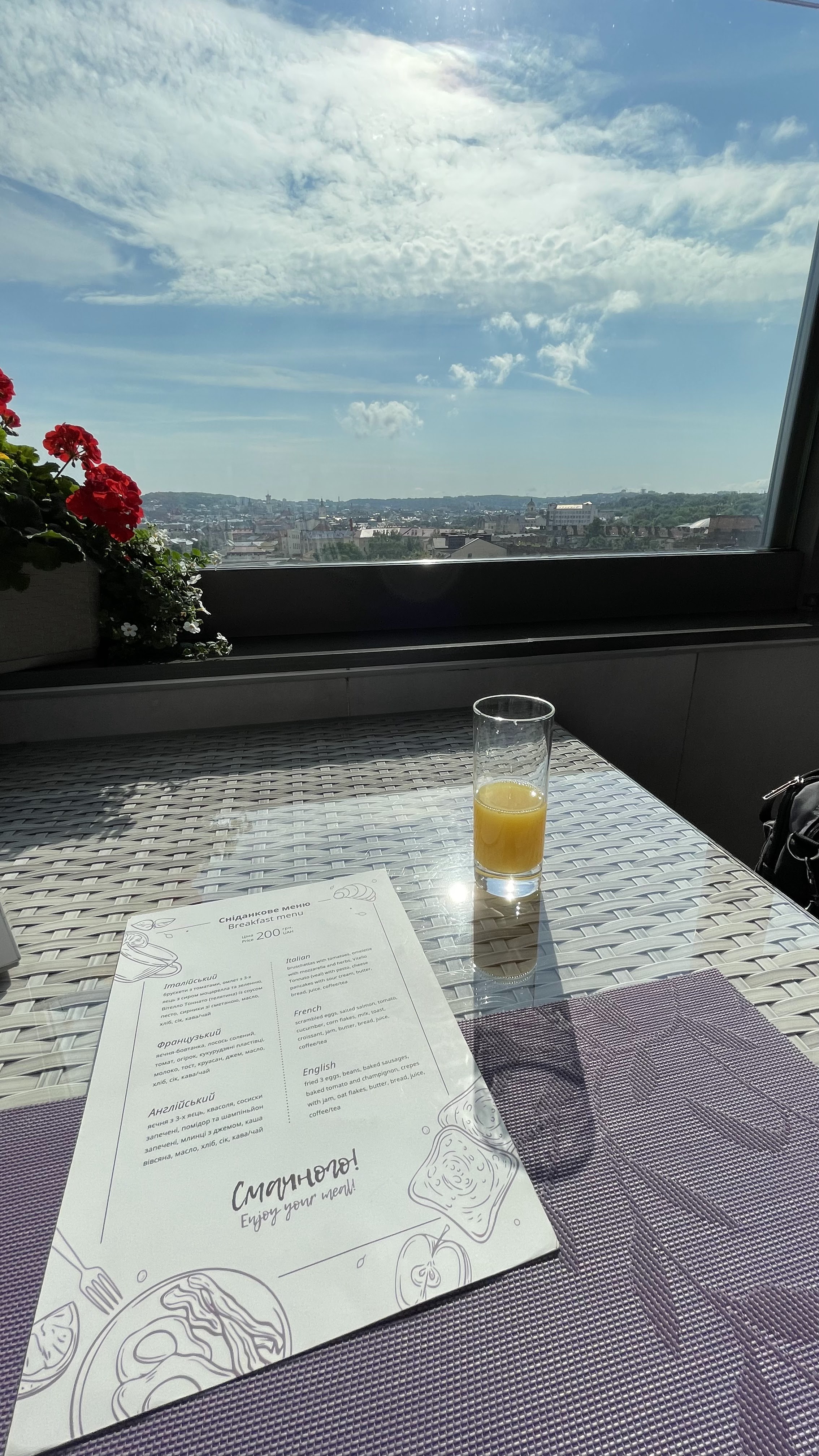 Soprano roof terrace menu 4