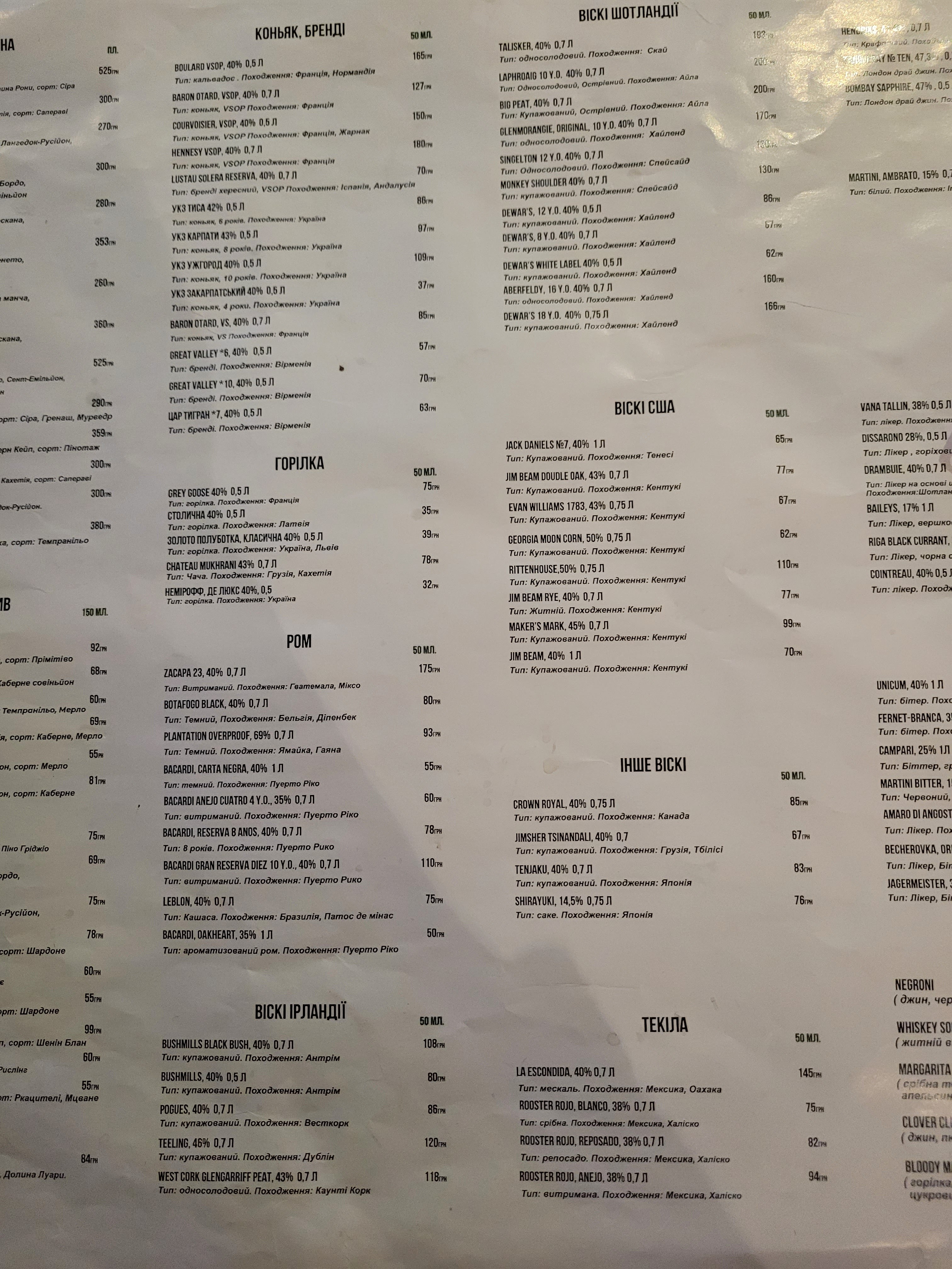 Flyashka Klyayna menu 8